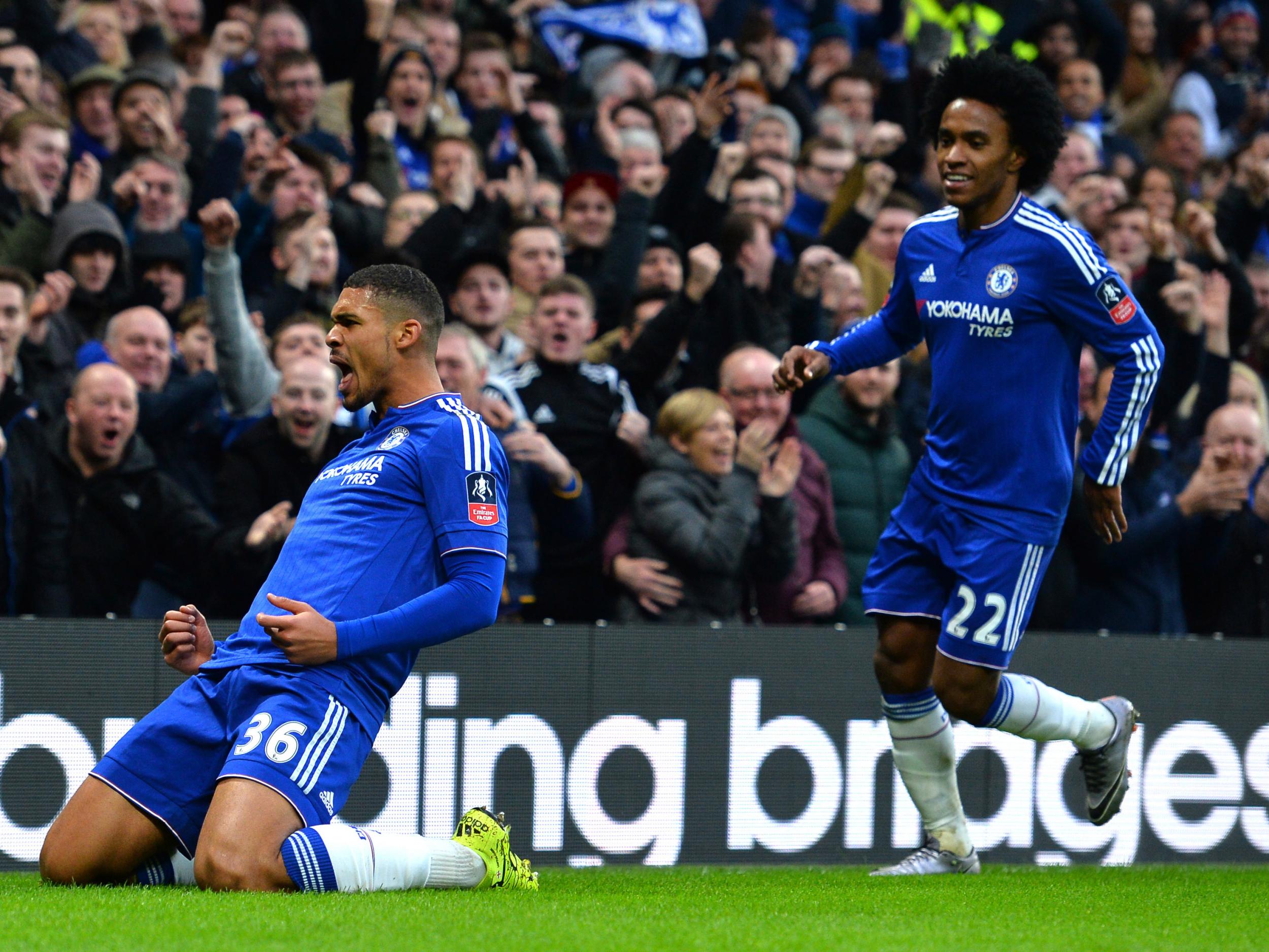 Ruben Loftus-Cheek celebrates his goal for Chelsea