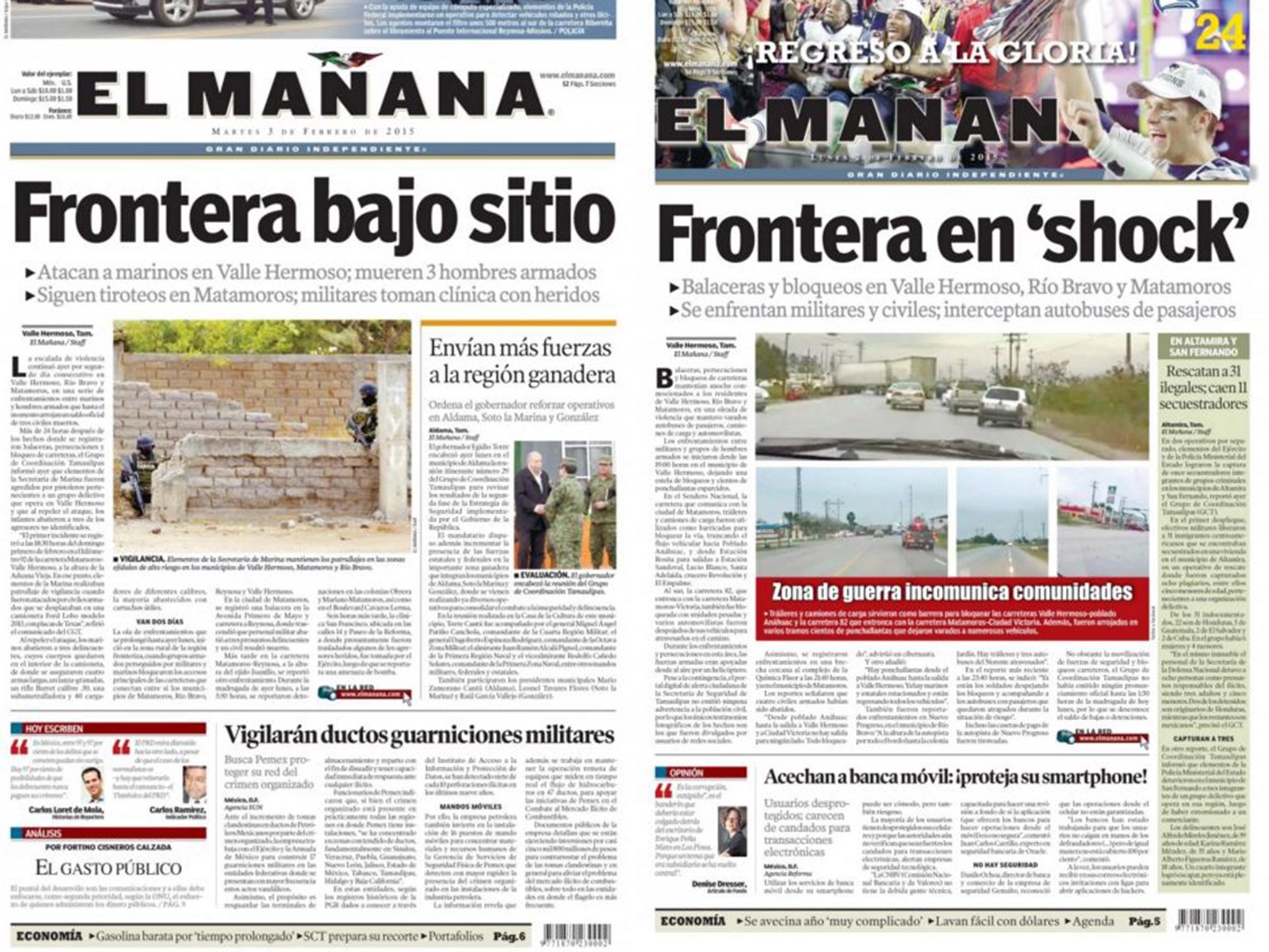 Cover of El Mañanas newspaper