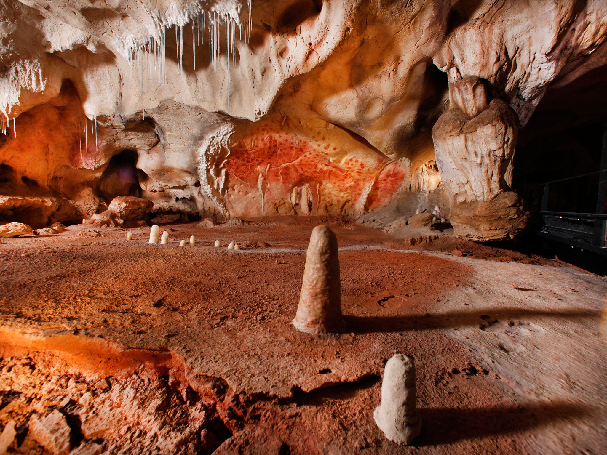 The volcano paintings were thought at first to be abstract images