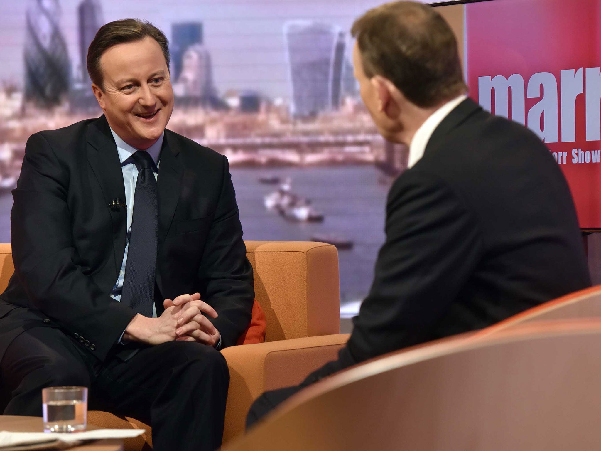 David Cameron giving his first interview of the year on ‘The Andrew Marr Show’