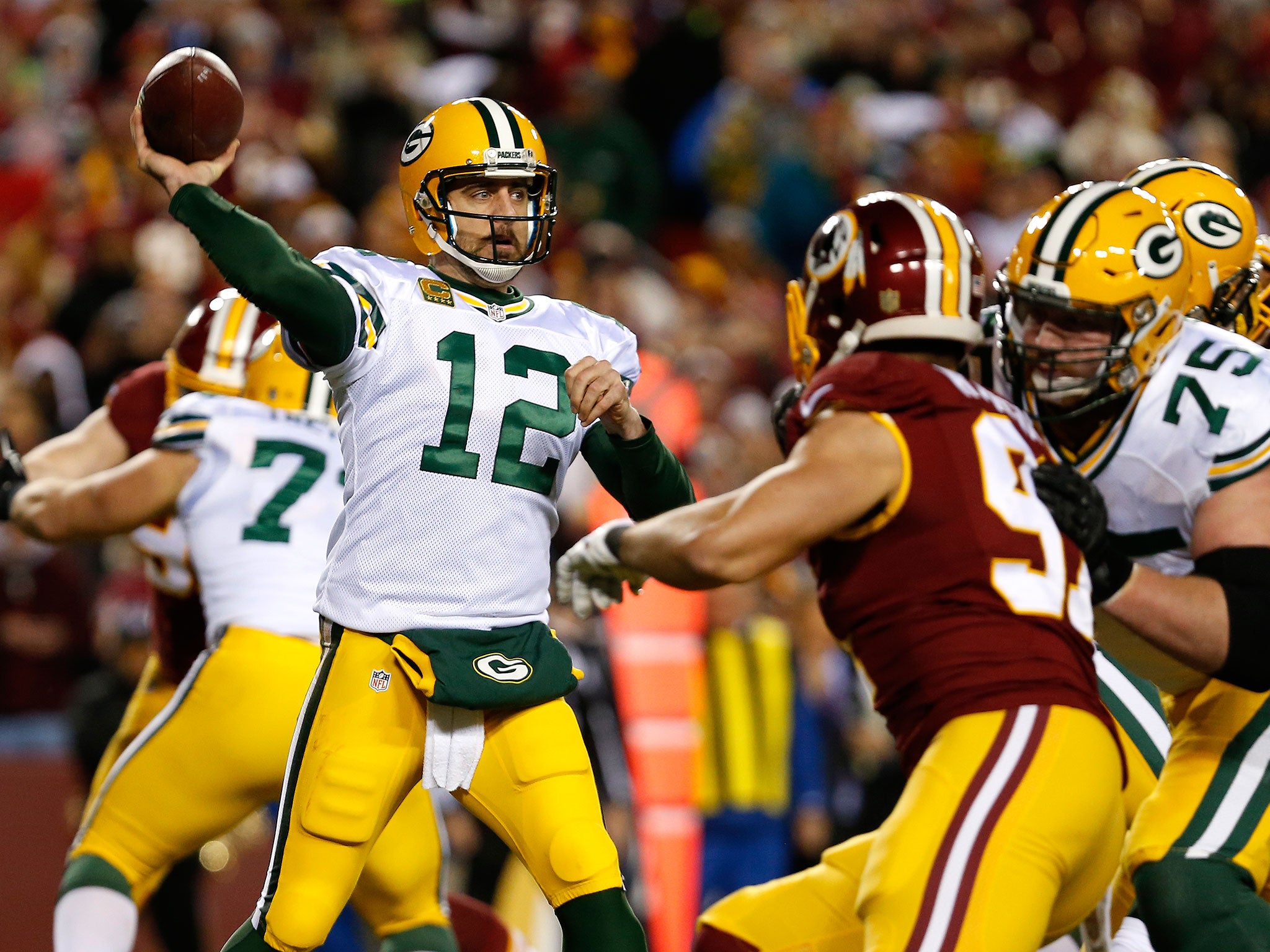 Aaron Rodgers inspired the Green Bay Packers to victory over the Washington Redskins