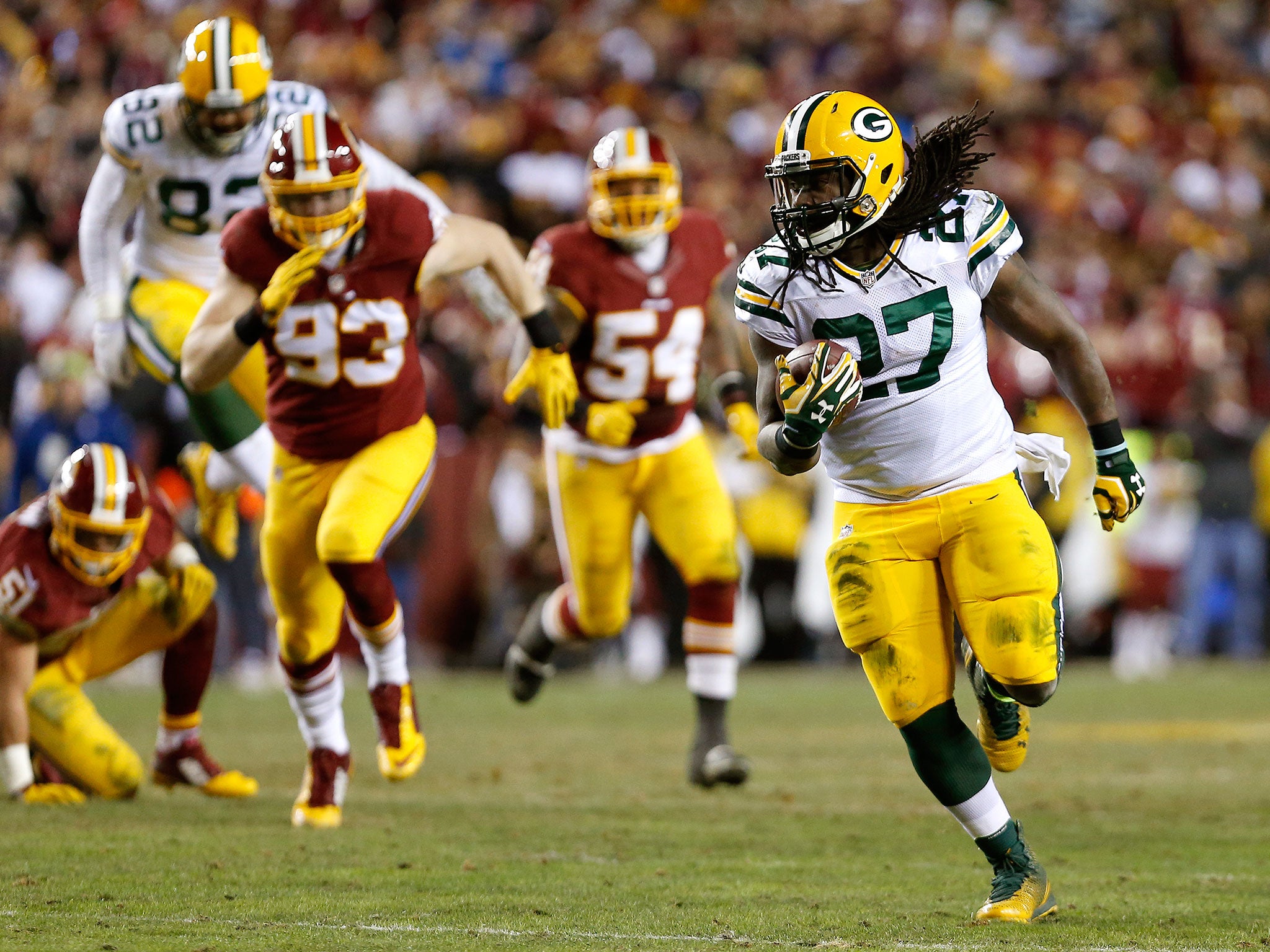 Eddie Lacy rushed for one of Green Bay's four touchdowns