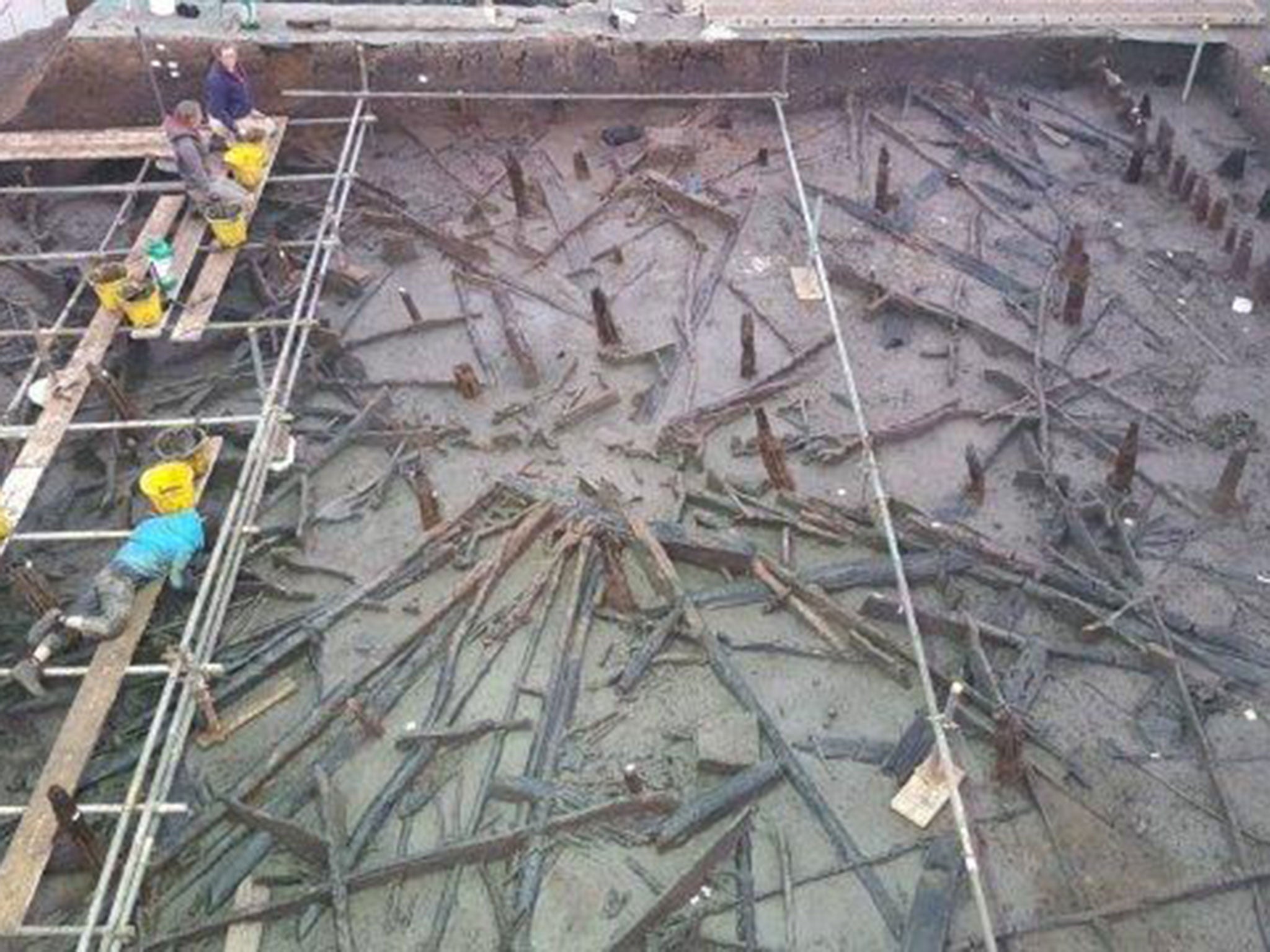 Almost half the nine metre diameter Bronze Age wooden building has been fully preserved