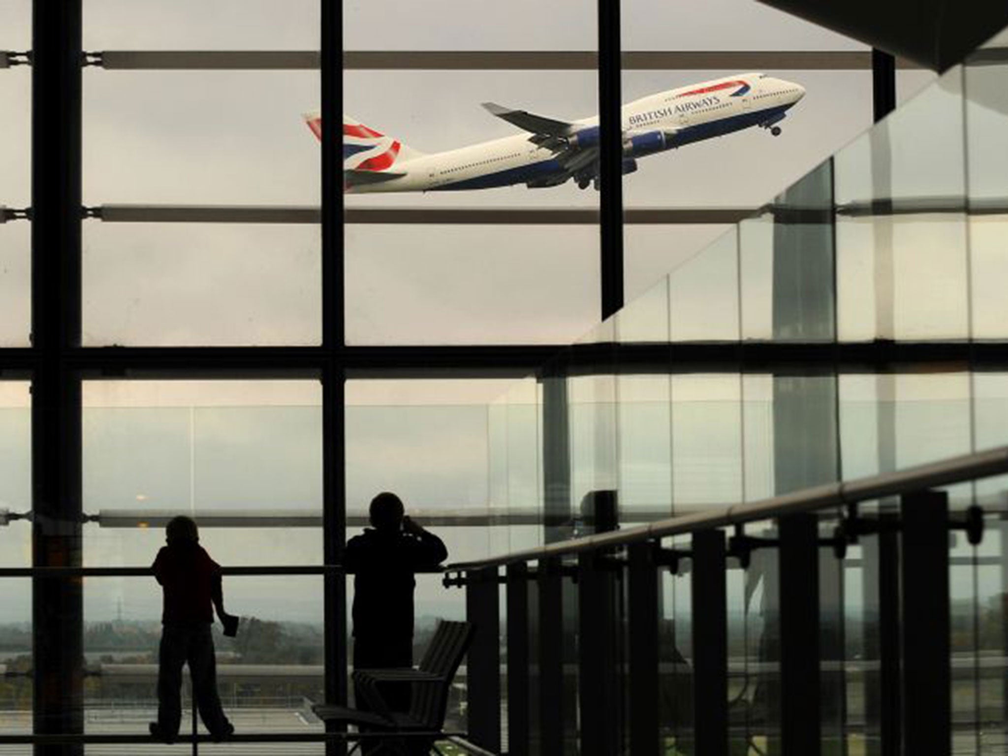 Passenger numbers at Heathrow fell 0.4 per cent last month despite a record year