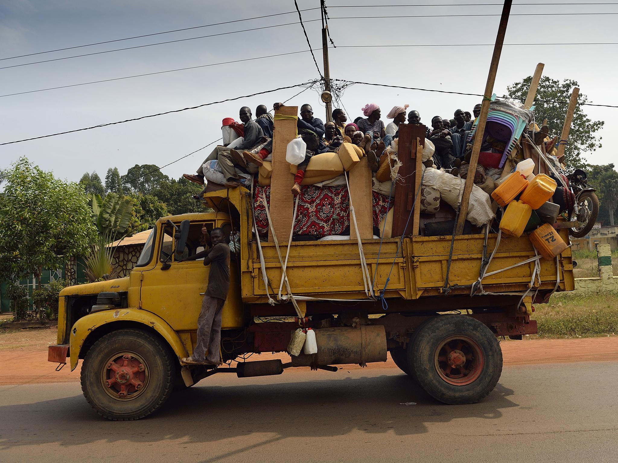 People fleeing fighting in the Central African Republic