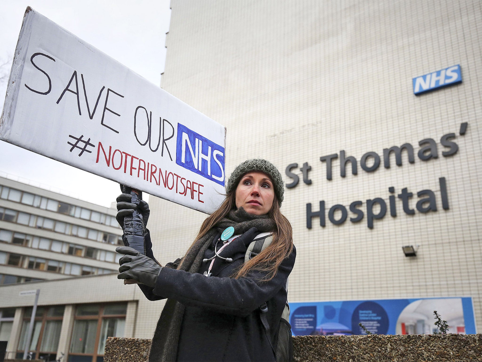 Paediatric surgery registrar Naomi Wright outside St Thomas’ Hospital in London