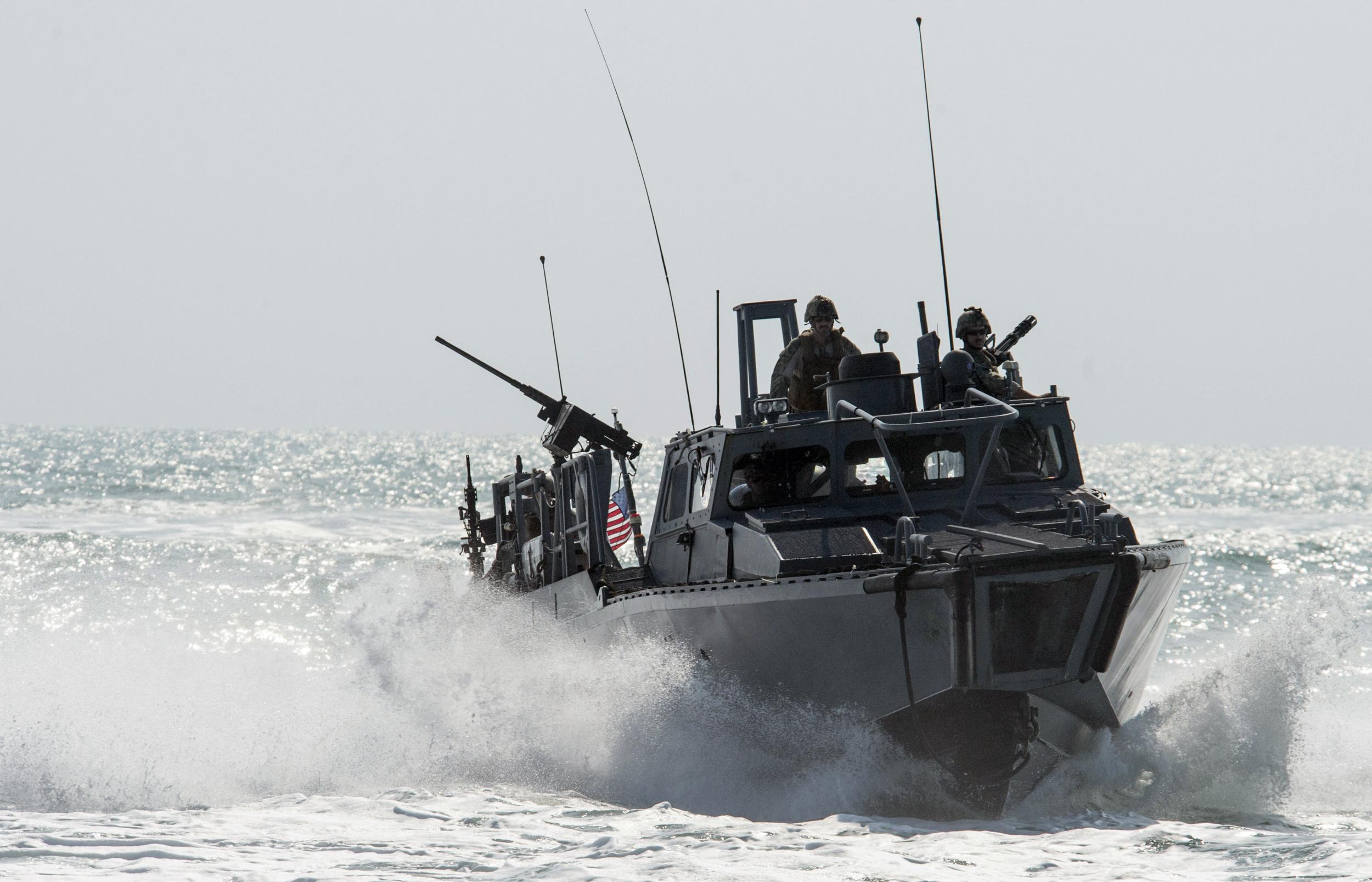 A US Navy Riverine Command Boat (RCB) 805 in the Persian Gulf (file pic)