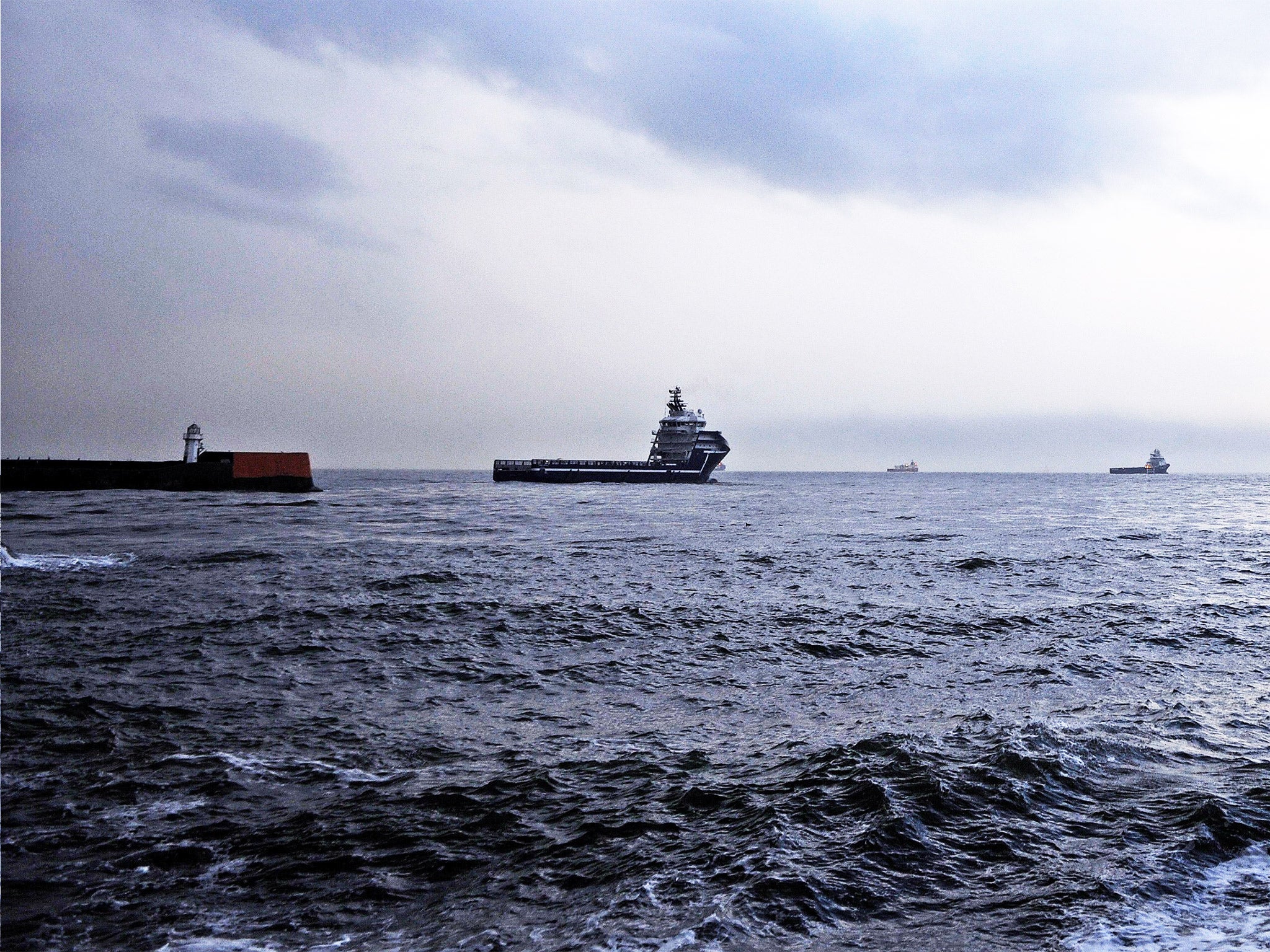 Life on the ocean wave: container ships ferry their cargoes across the North Sea, as tribes and traders have done for millennia