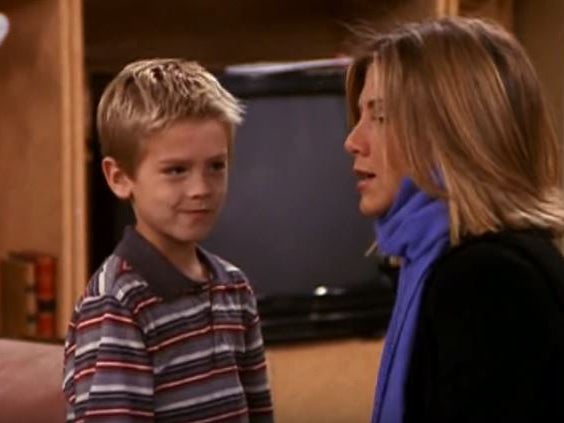 Rachel once had to persuade Ben to stop playing pranks on his dad Ross