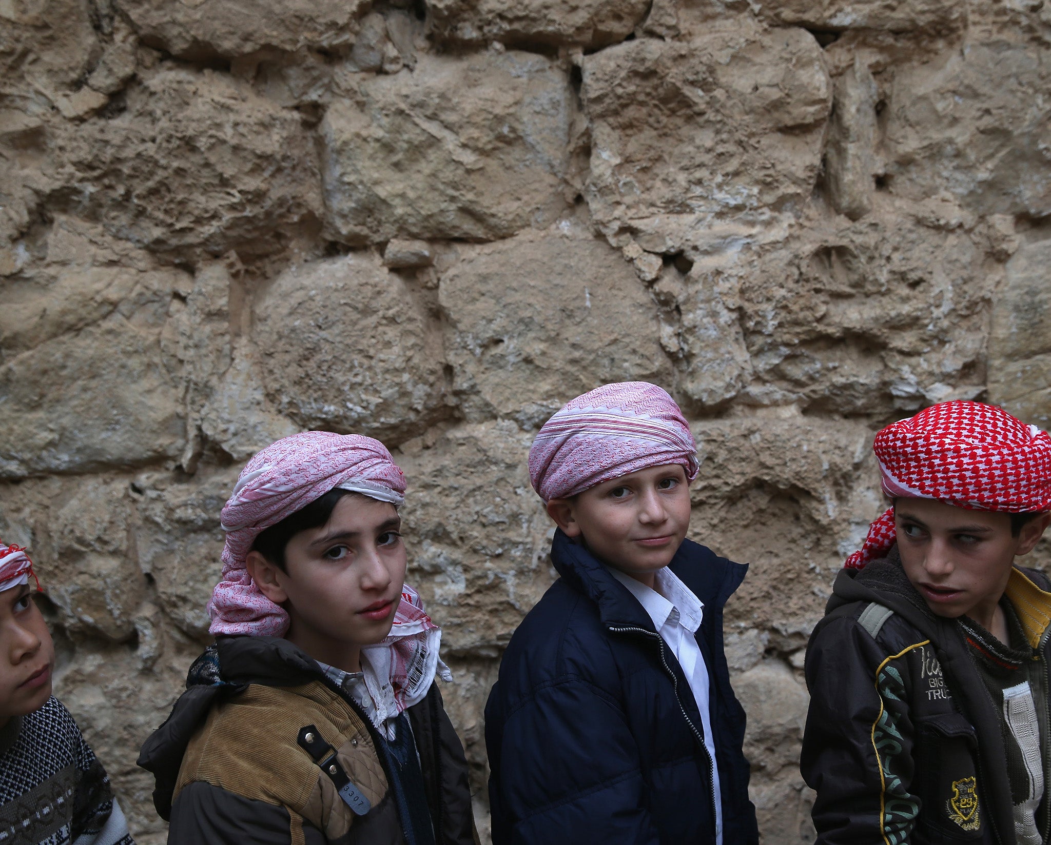 Yazidi children taking part in a religious ceremony in Iraq