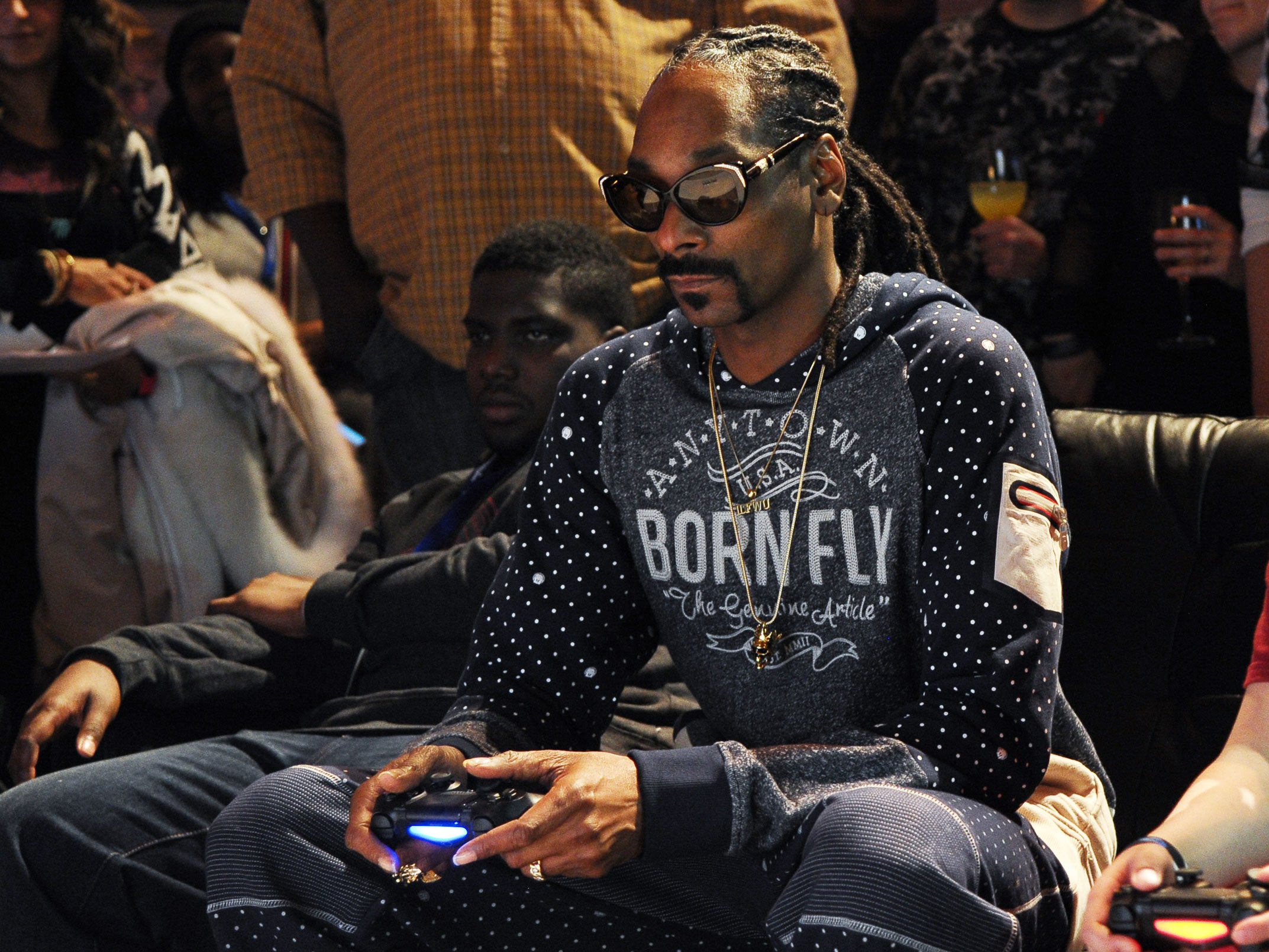 Rapper Snoop Dogg Olympic attends a Playstation event in New York