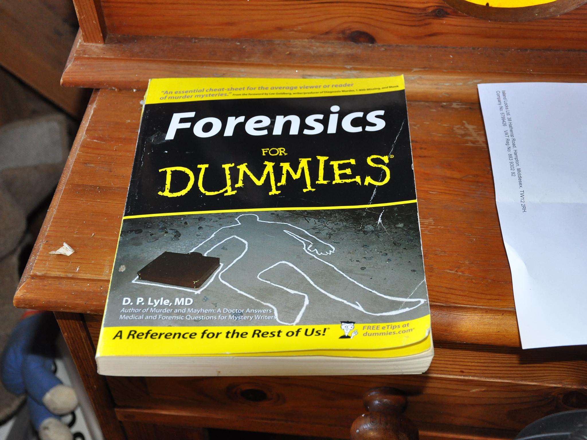 Forensic for Dummies book found in large cabin on Park Avenue