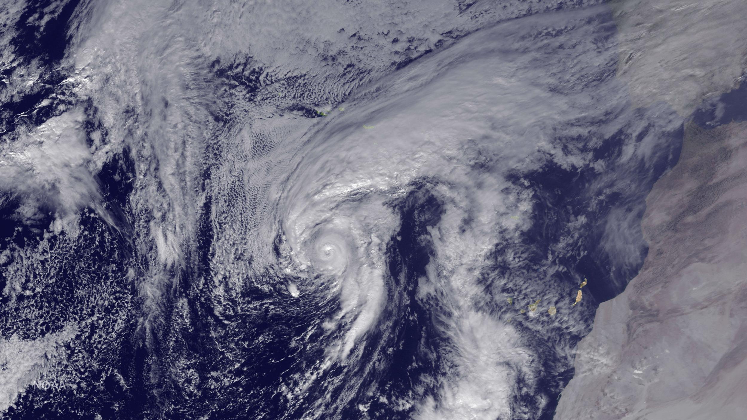 Tropical storm force winds will reach up to 85-mph over the Azores islands