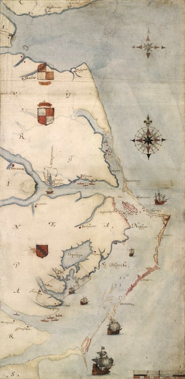 This is a map of the Roanoke, which was found abandoned