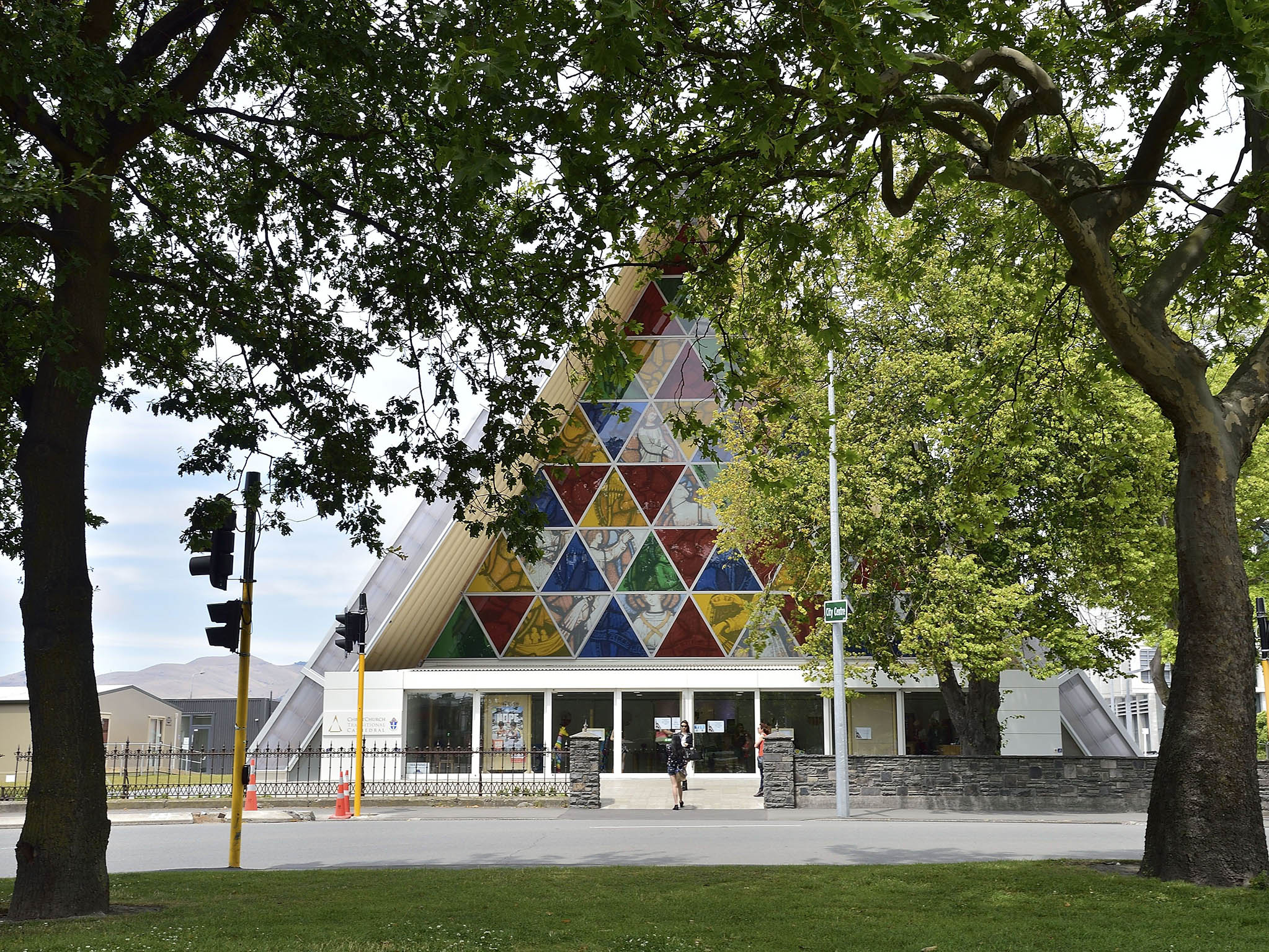 Christchurch's "Cardboard Cathedral", designed by award-winning Japanese architect Shigeru Ban