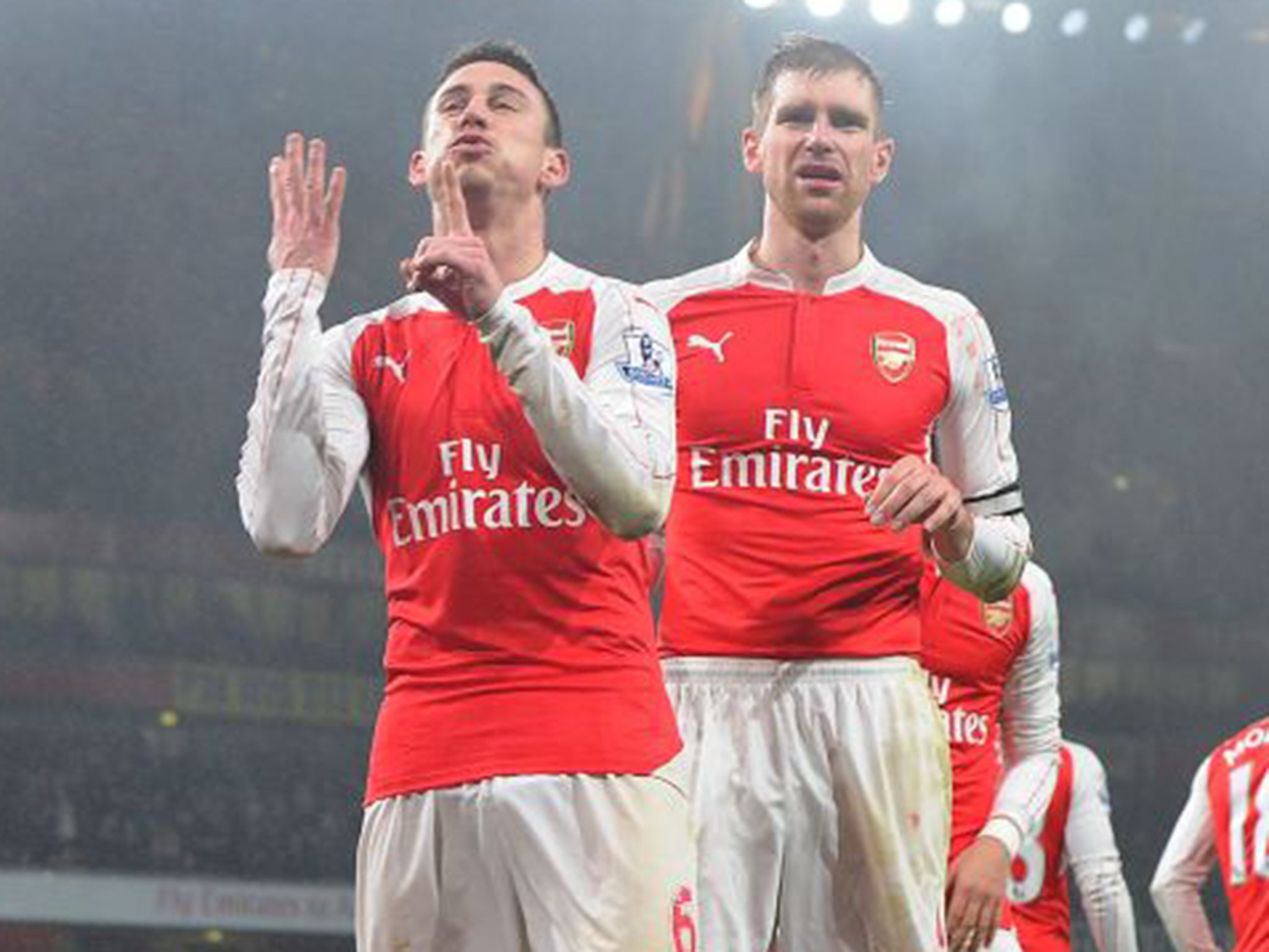 Laurent Koscielny (left) and Per Mertesacker are one of the Premier League’s top defensive pairings