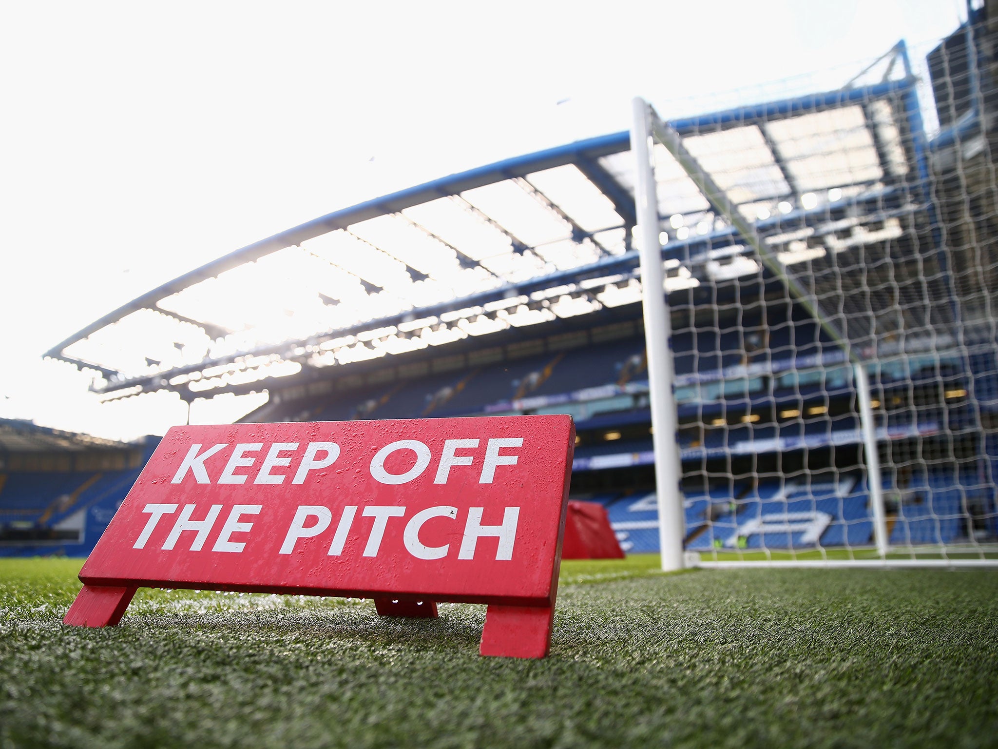 A view of Stamford Bridge ahead of the match between Chelsea and Everton