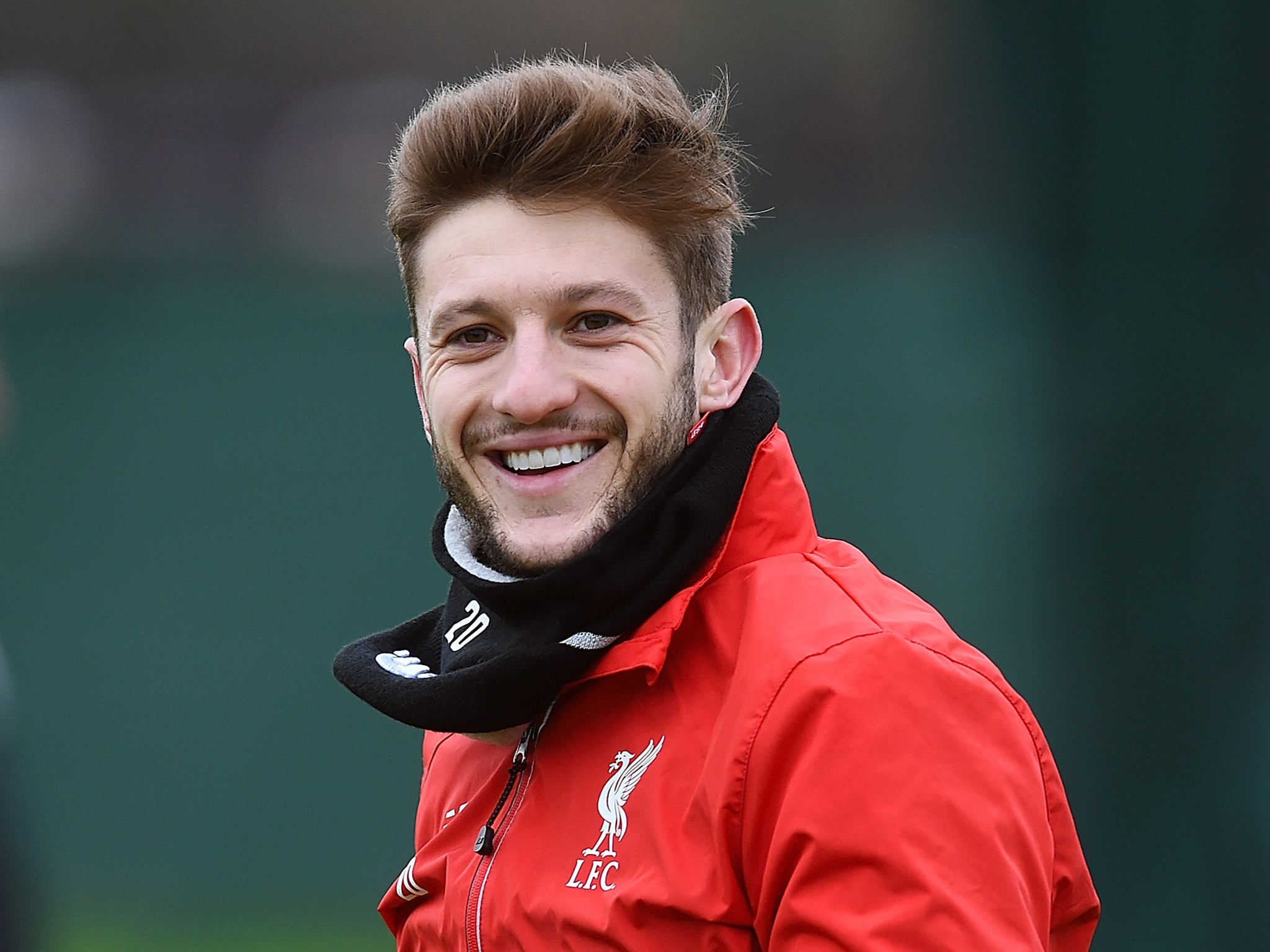 Liverpool midfielder Adam Lallana