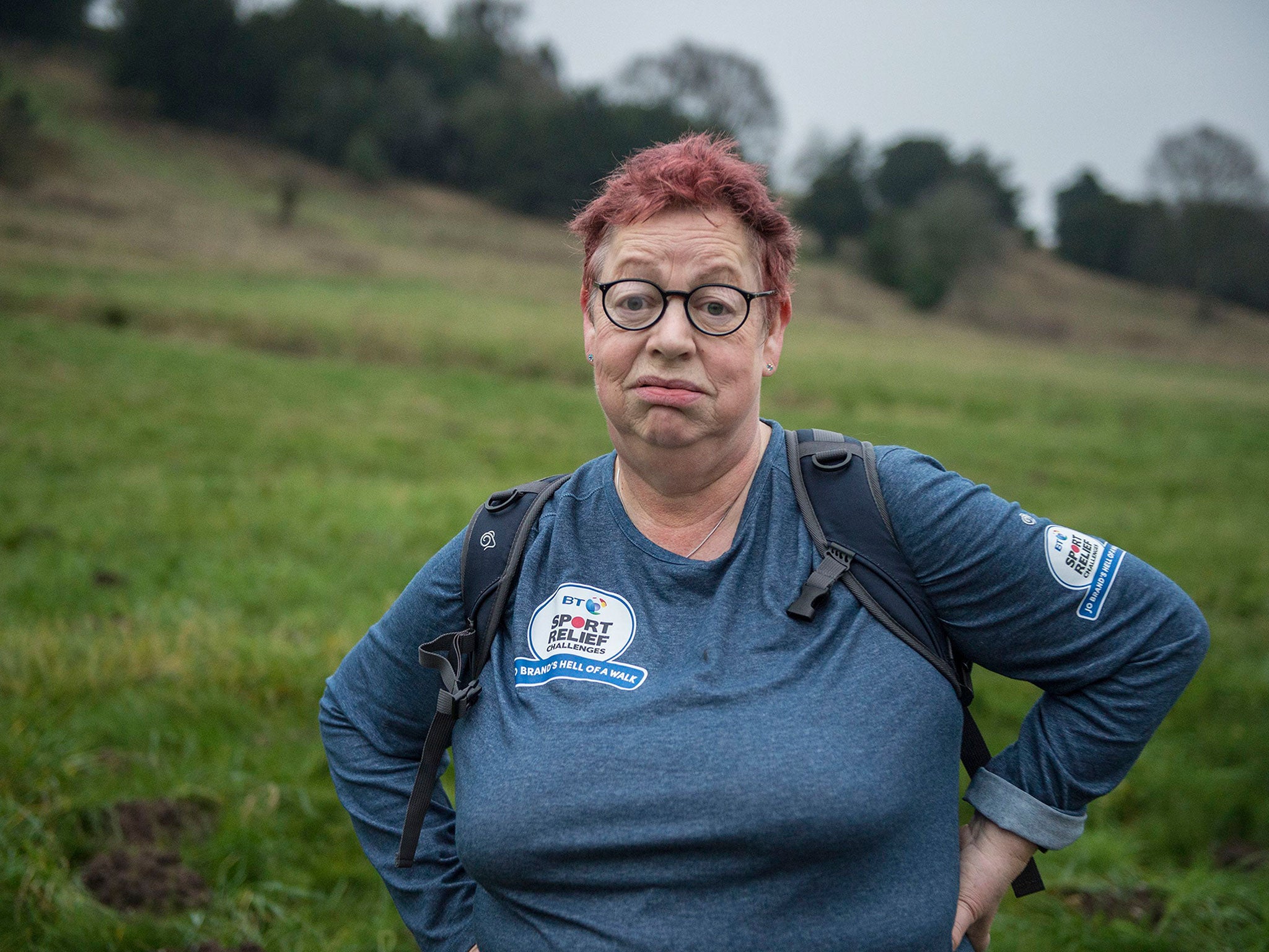 Jo Brand is attempting a gruelling 150-mile coast-to-coast trek for Sport Relief