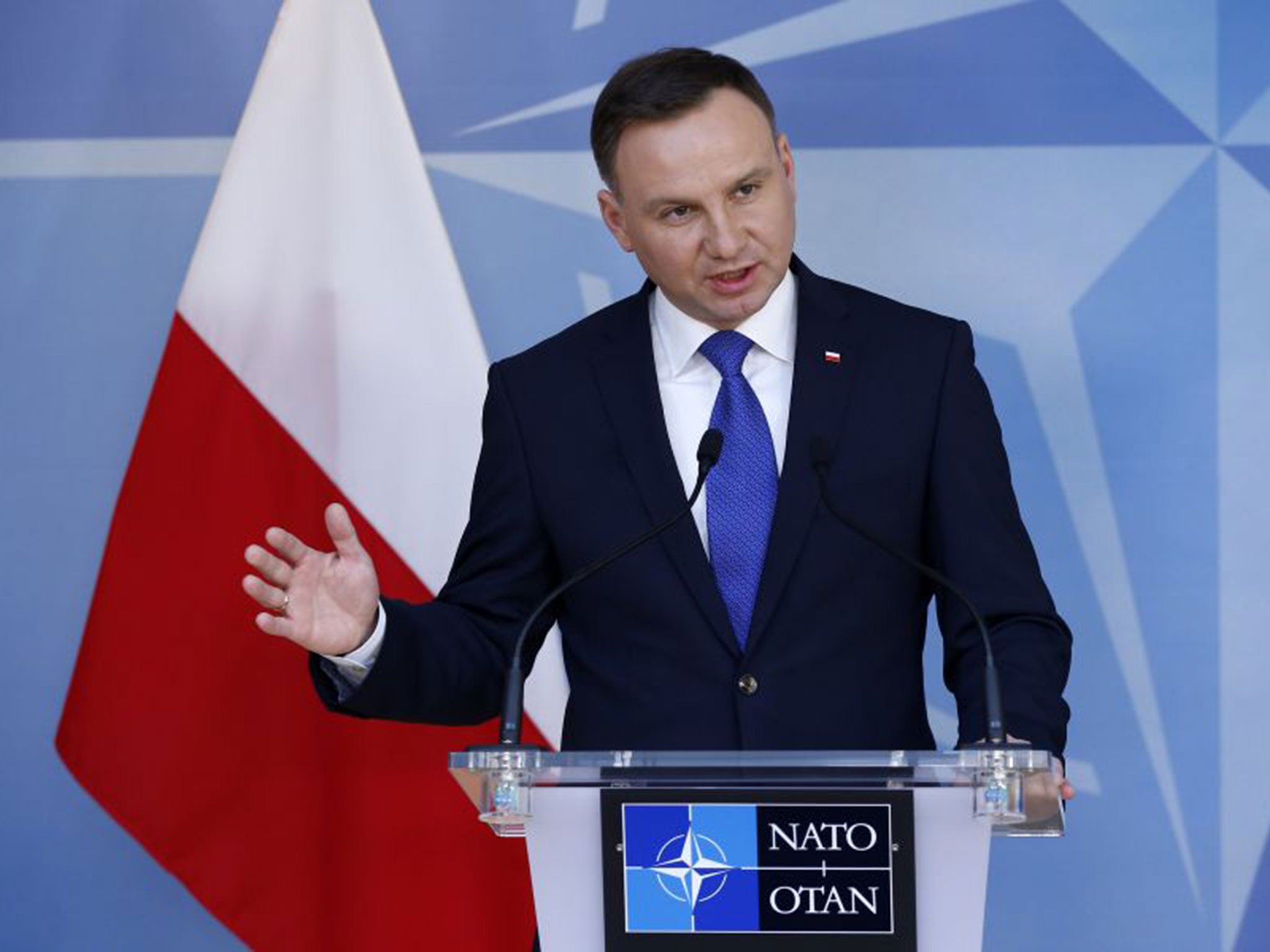 Polish President Andrzej Duda has insisted Poland is committed to democracy