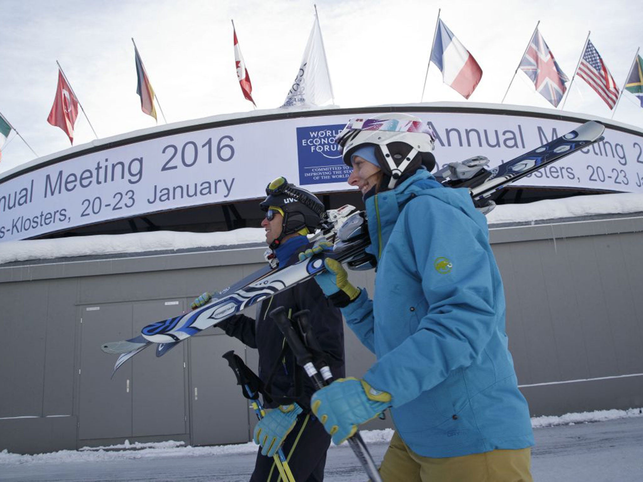 The congress centre where the World Economic Forum will take place, in the Swiss ski resort of Davos