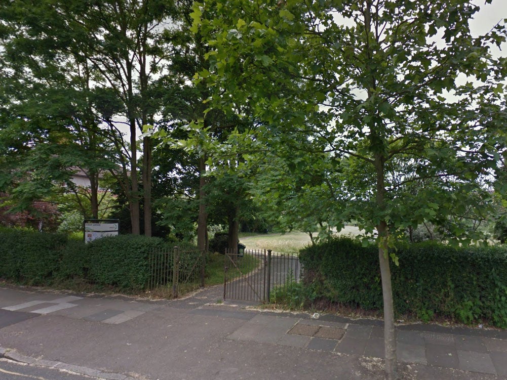 An injured man in his 20s was found at Kendor Gardens near Morden Tube station Google Maps