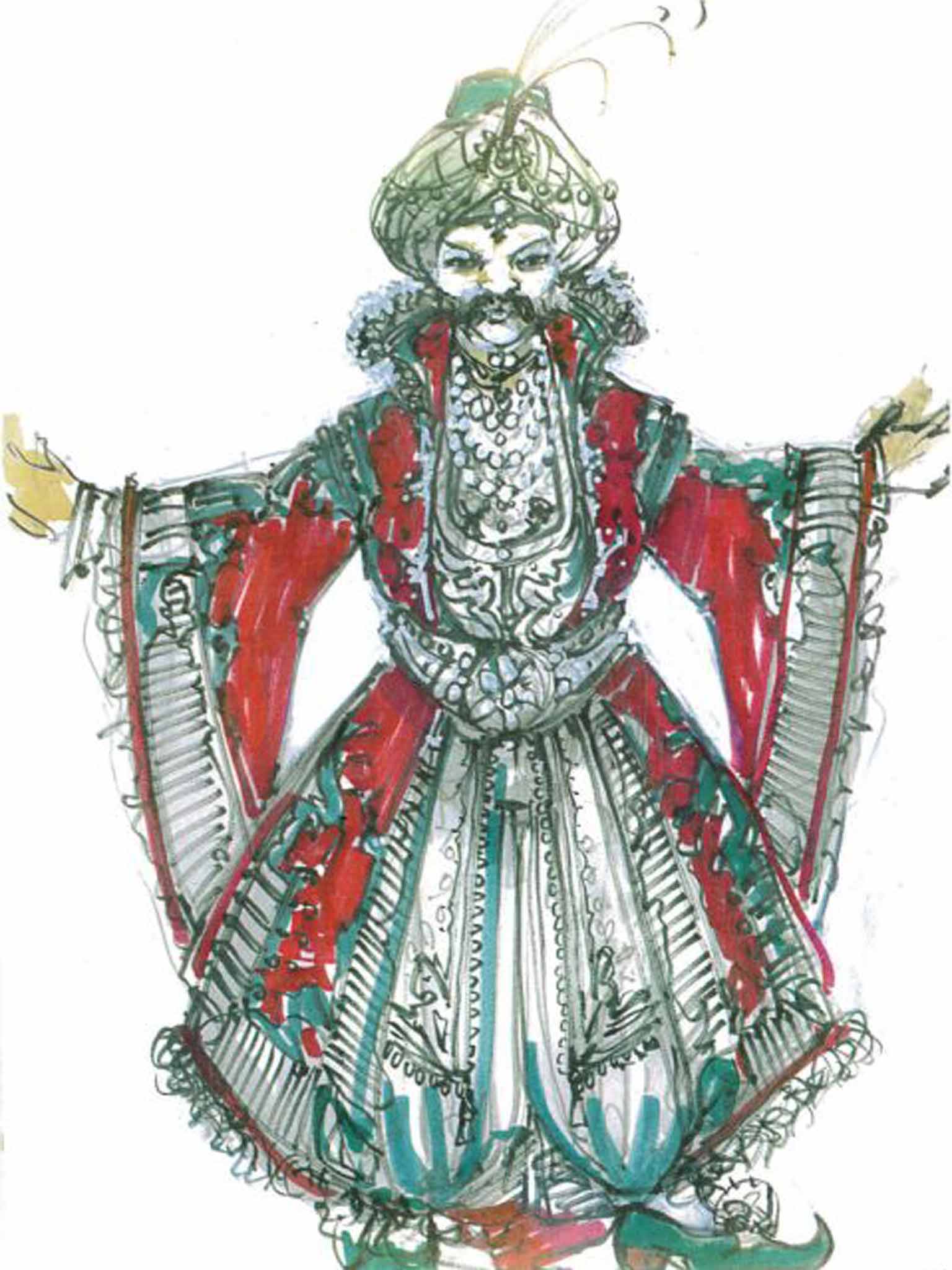 Costume design for Pasha