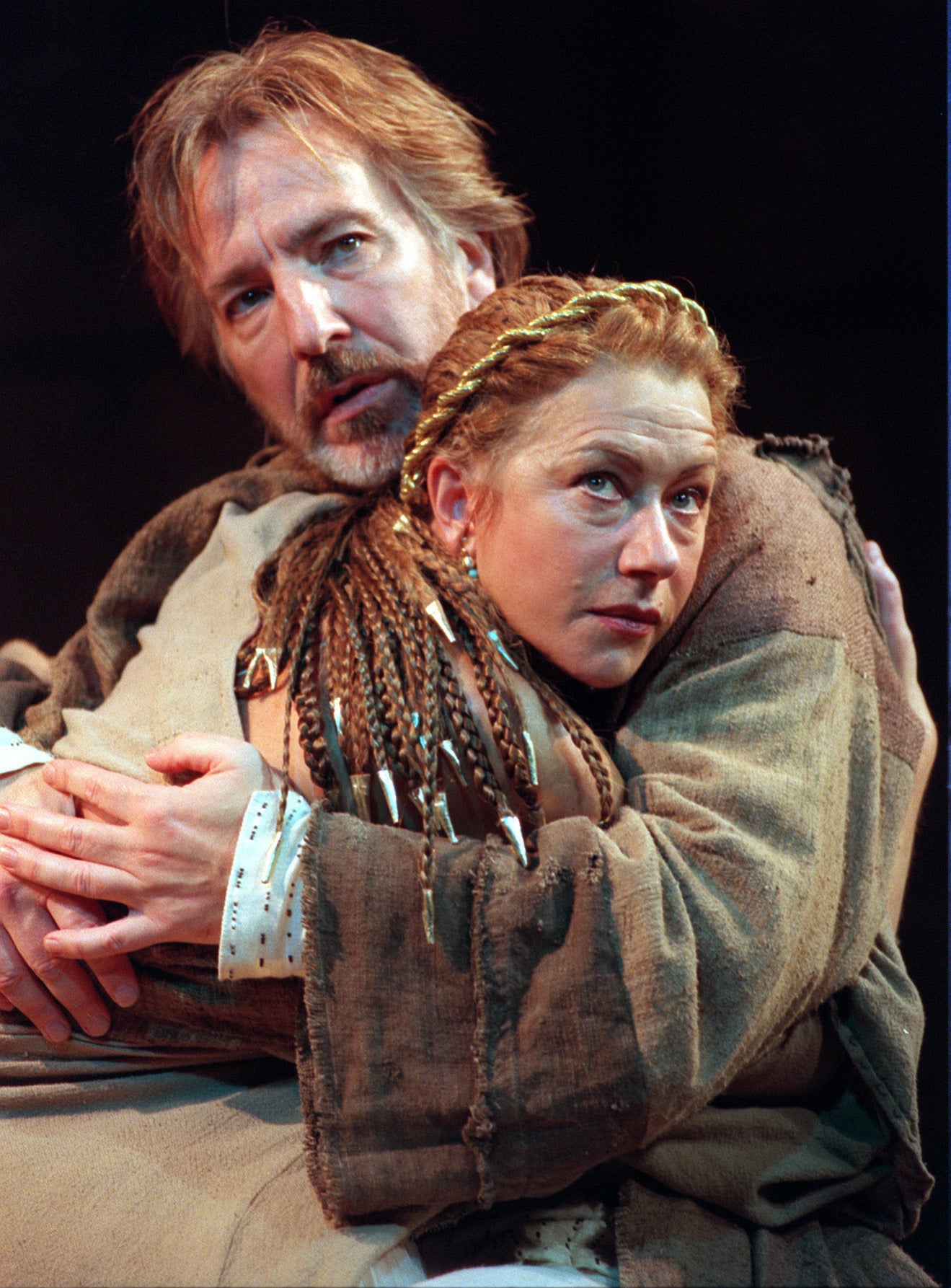 Rickman and Mirren in Antony and Cleopatra