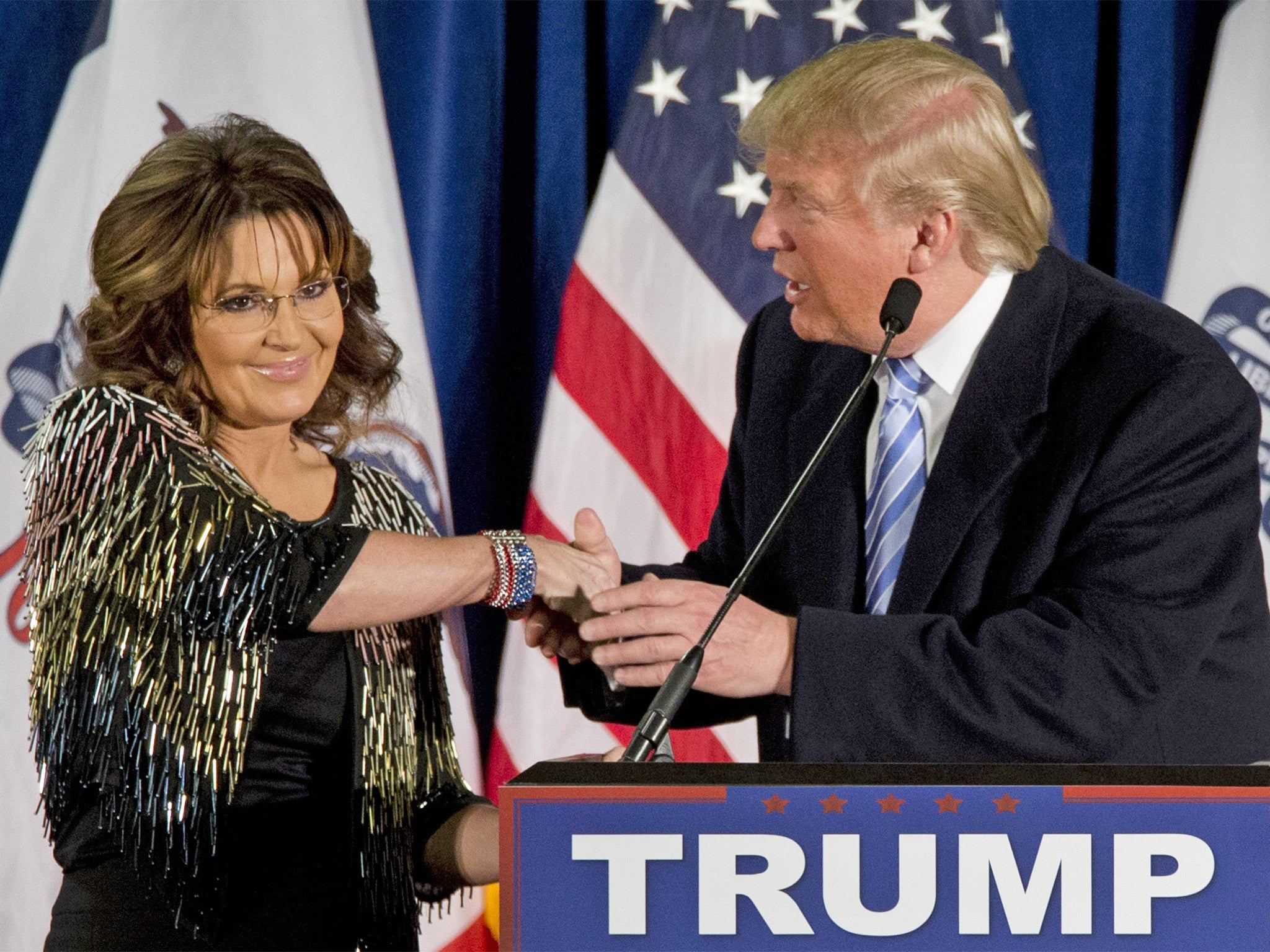 Sarah Palin has warned of a backlahsh if Trump goes wishy washy