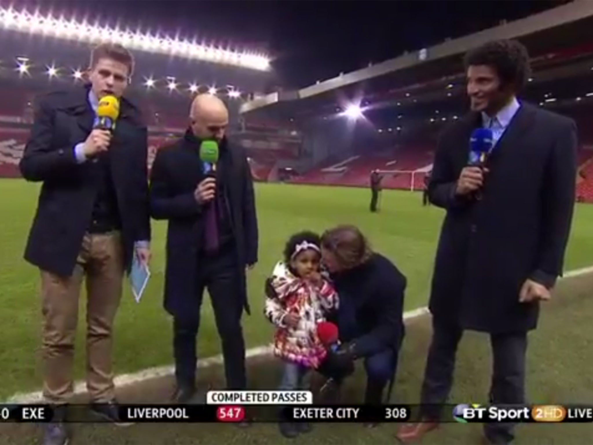 Aida Sakho, Mamadou's daughter, gatecrashes the BT Sport set