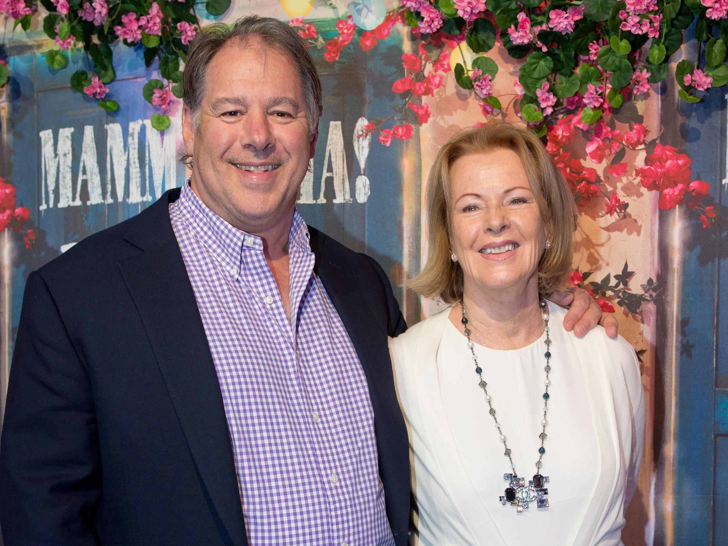 Anni-Frid Lyngstad (right) and partner Henry Smith