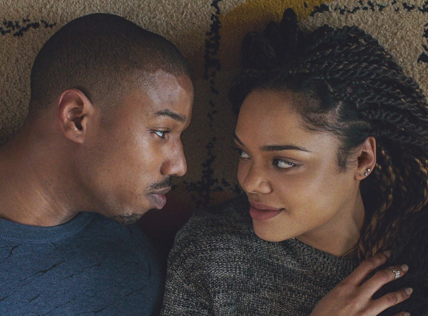 Tessa Thompson and Michael B Jordan in Creed