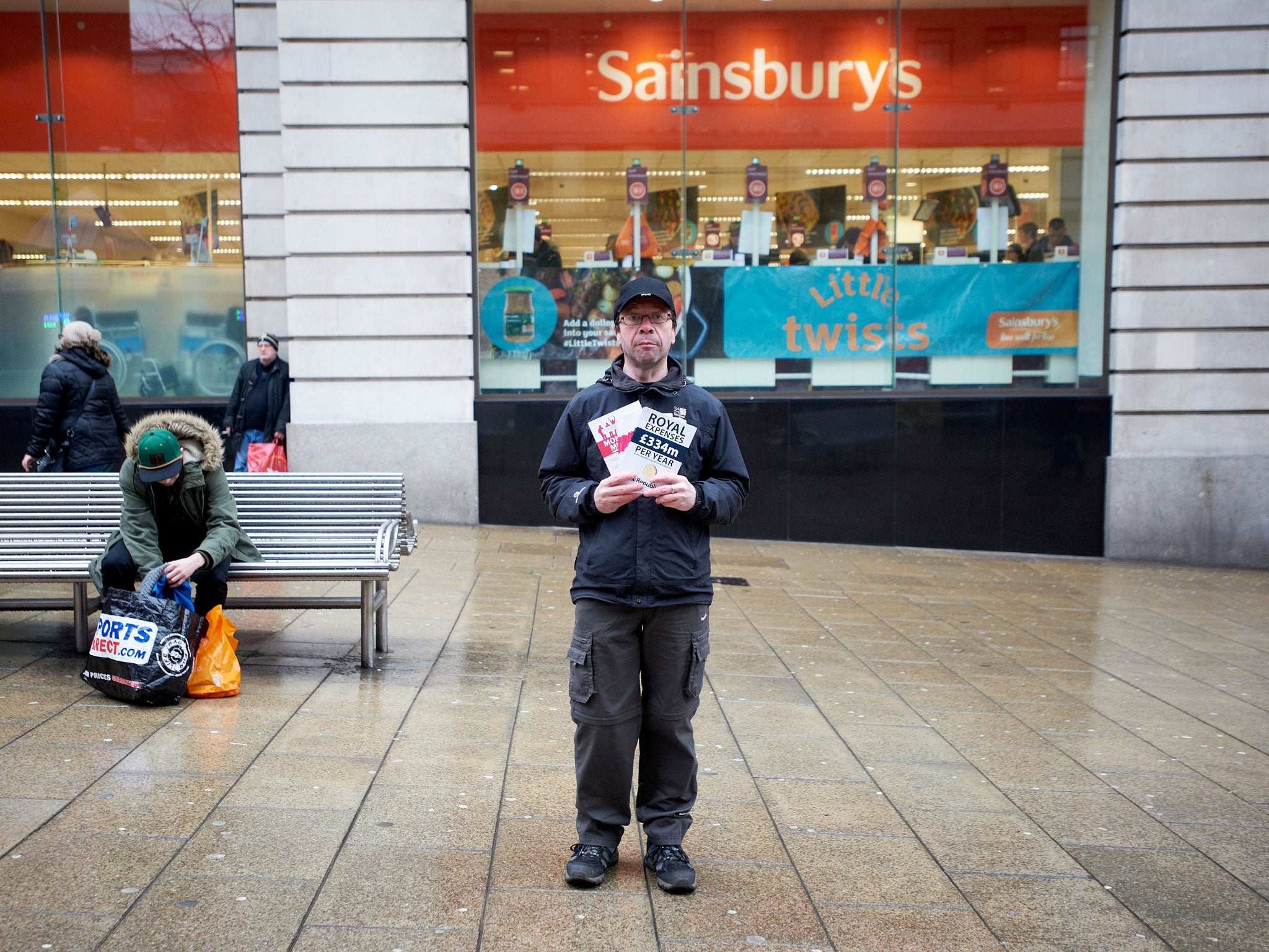 Members of the Republic in Yorkshire, campaigning in Leeds City Centre