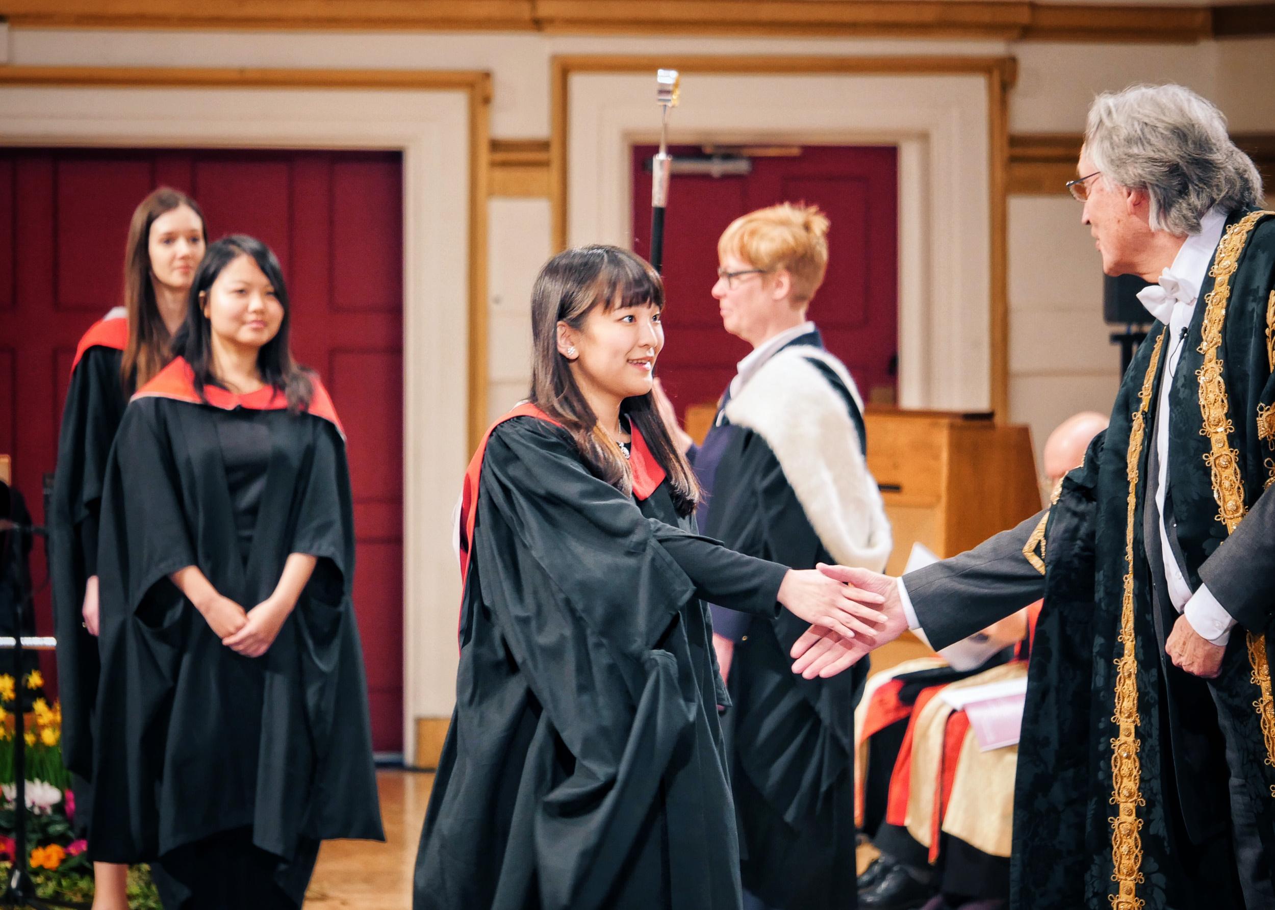 Her Imperial Highness Princess Mako of Akishino graduating from the University of Leicester