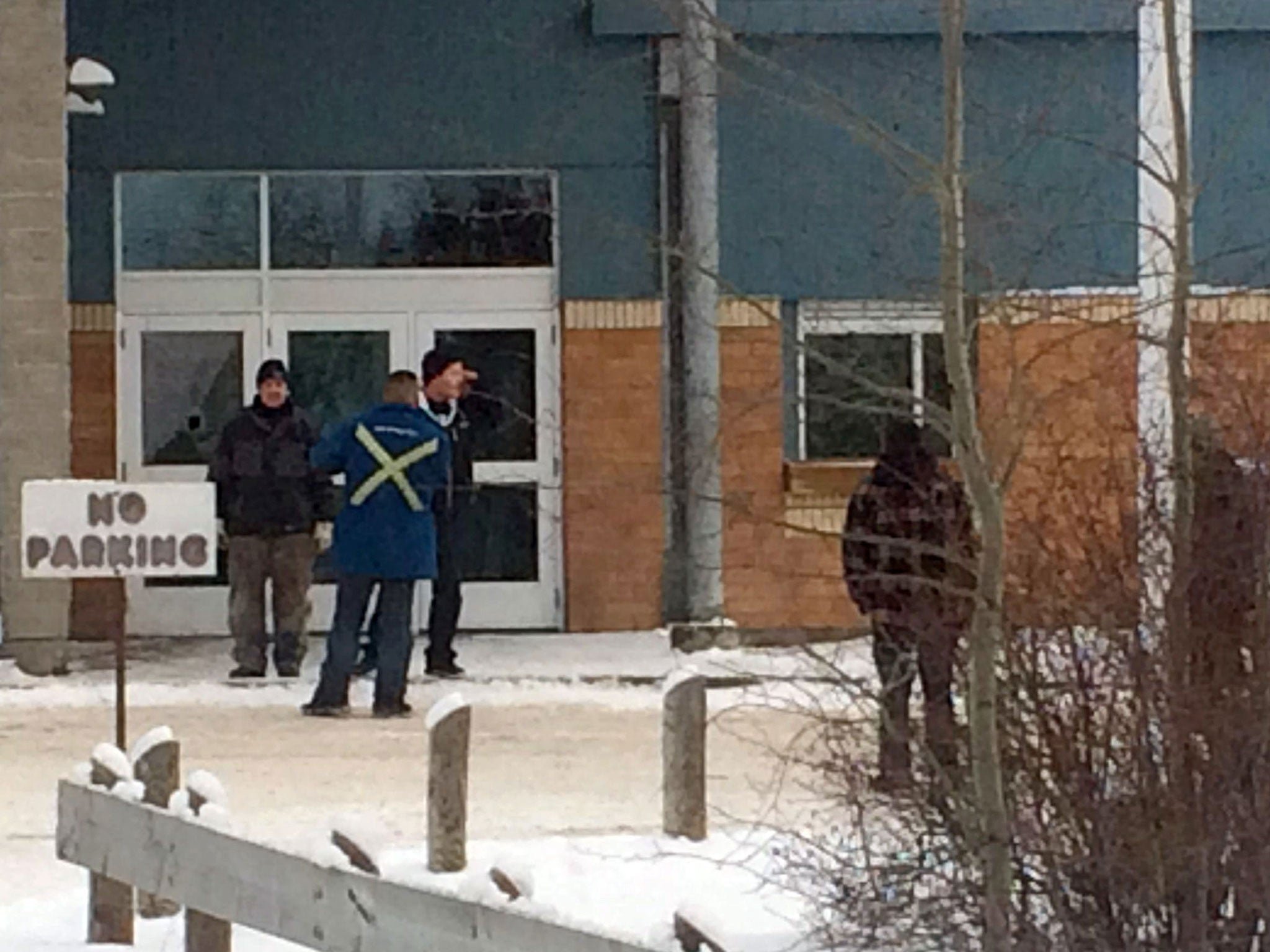 The outside of La Loche Community School is shown on Friday Jan. 22, 2016.