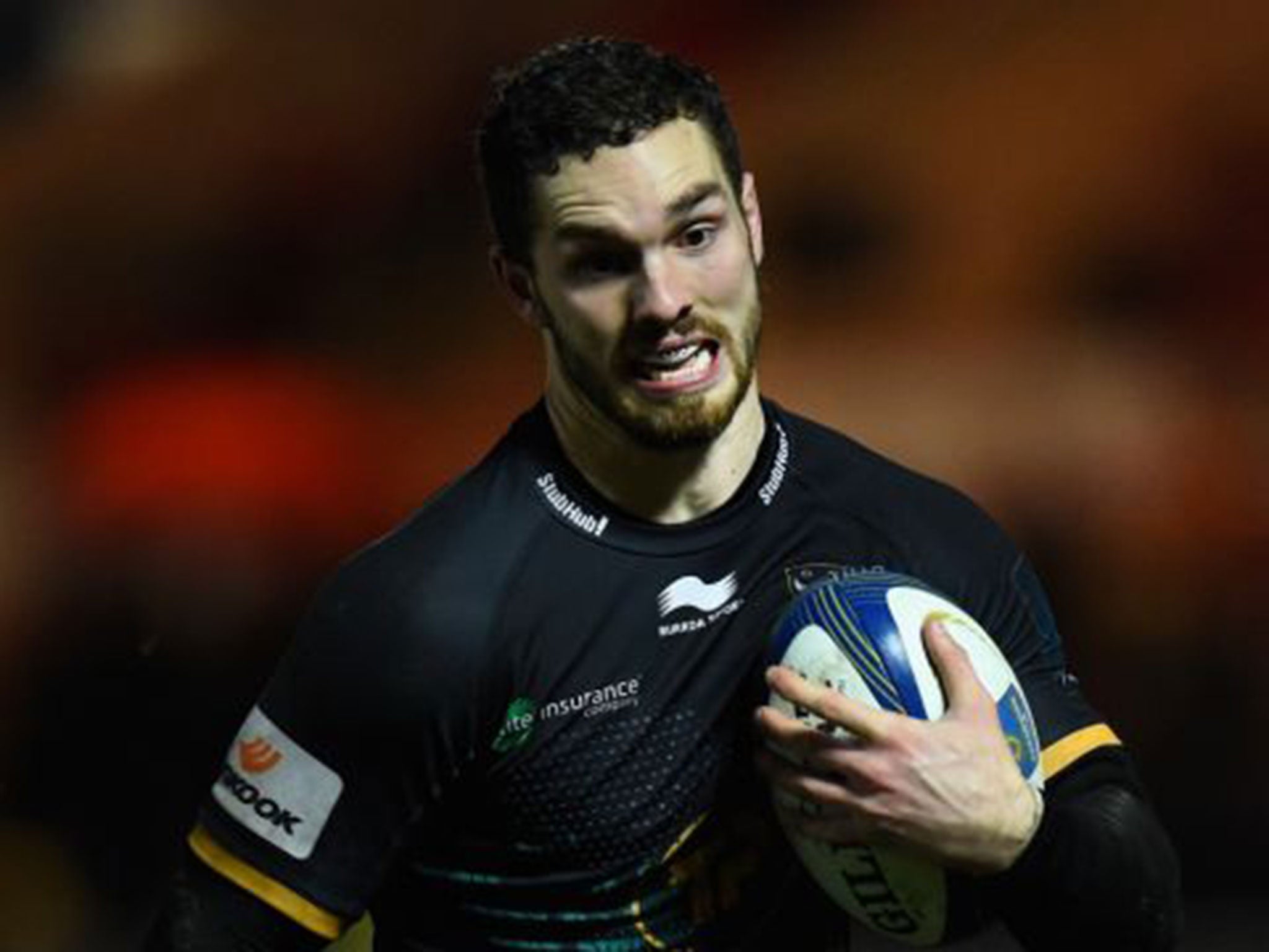 Ending the drought: North scored his first try of the European campaign