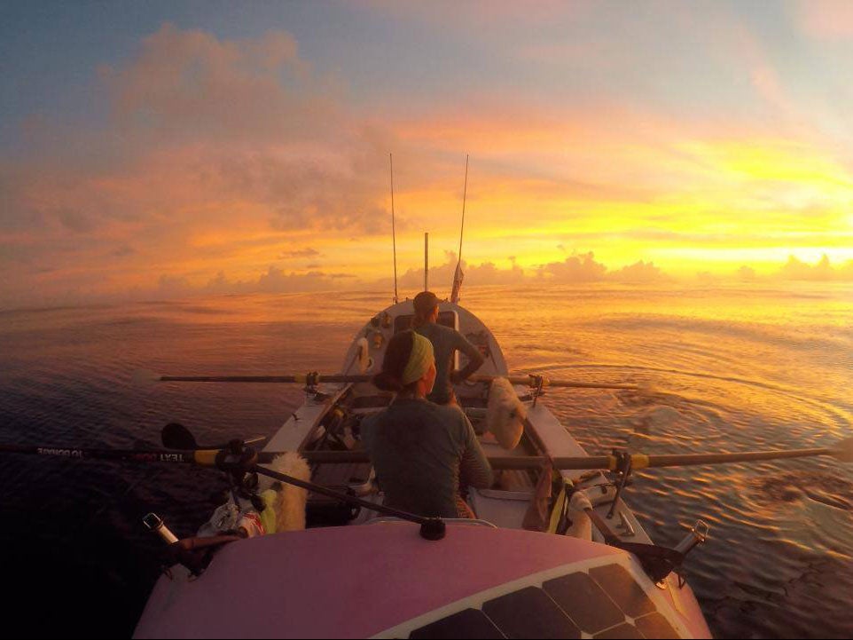 Members of team in their boat - dubbed Doris Facebook