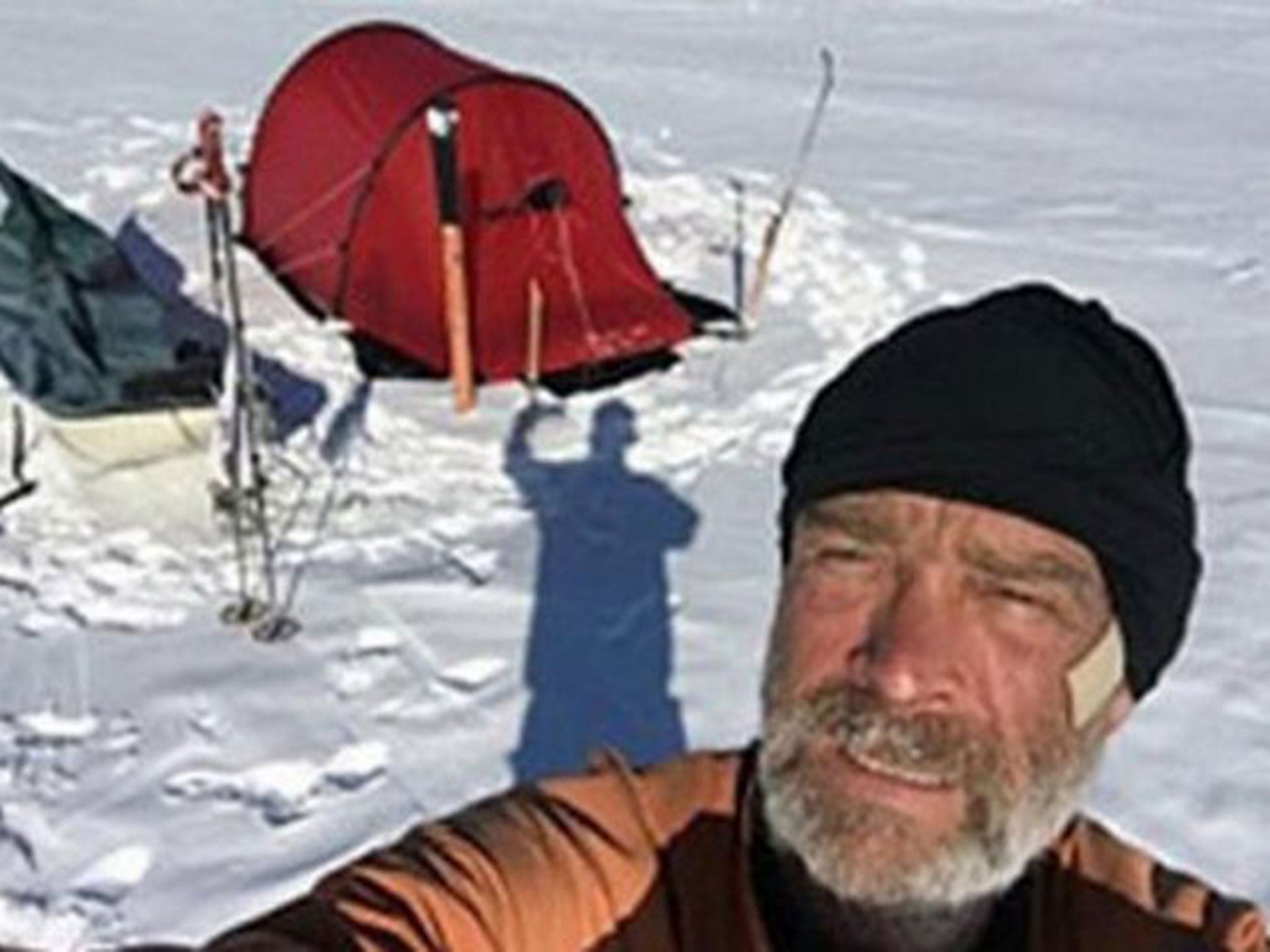 A photo taken by Henry Worsley during his 71-day trek to the South Pole