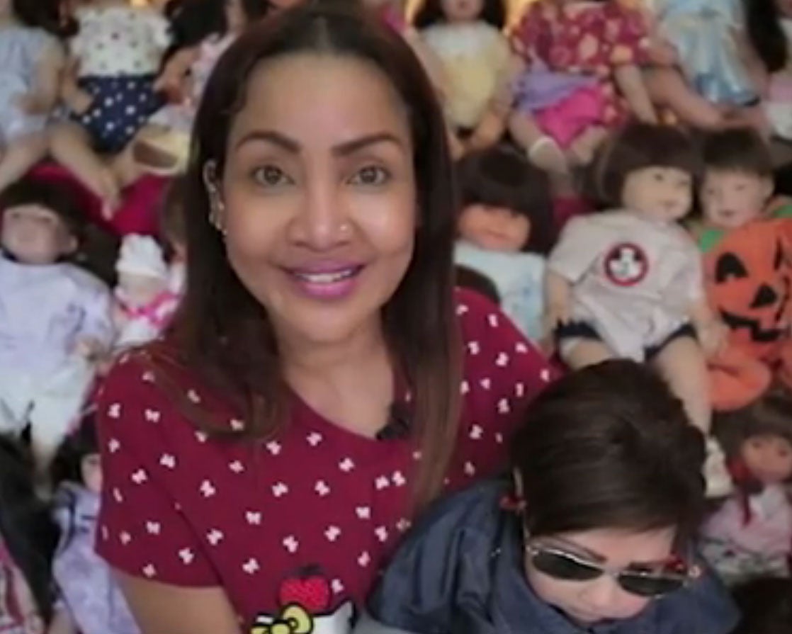 Mananya Boonmee, also known as 'Mama Ning', claims she is the creator of the popular 'Look Thep' dolls in Thailand