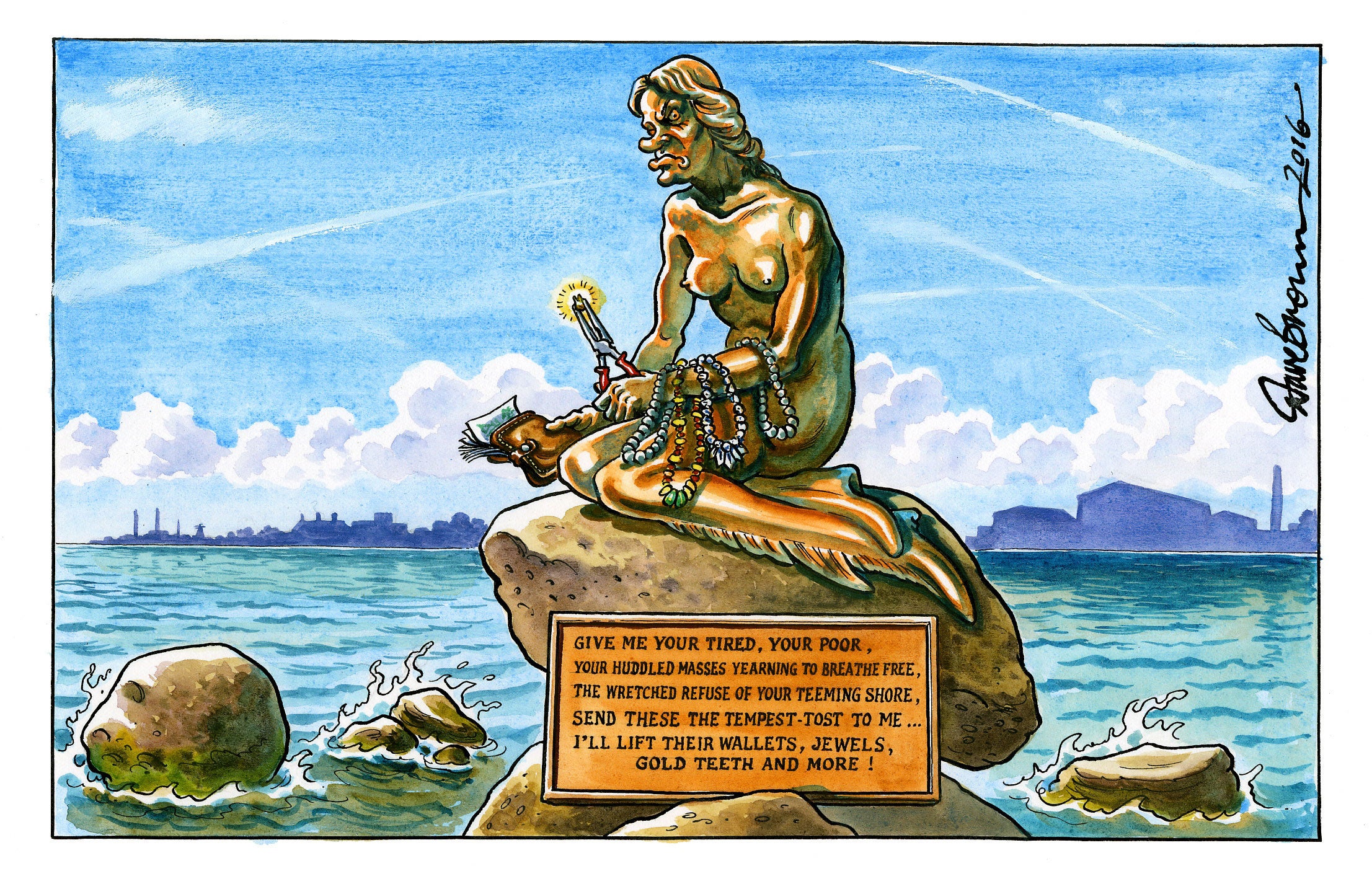 Dave Brown's cartoon on Denmark's law