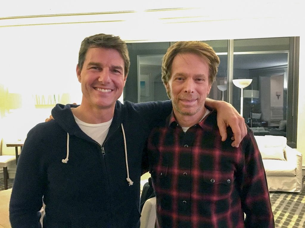 Jerry Bruckheimer with 'Top Gun' actor Tom Cruise