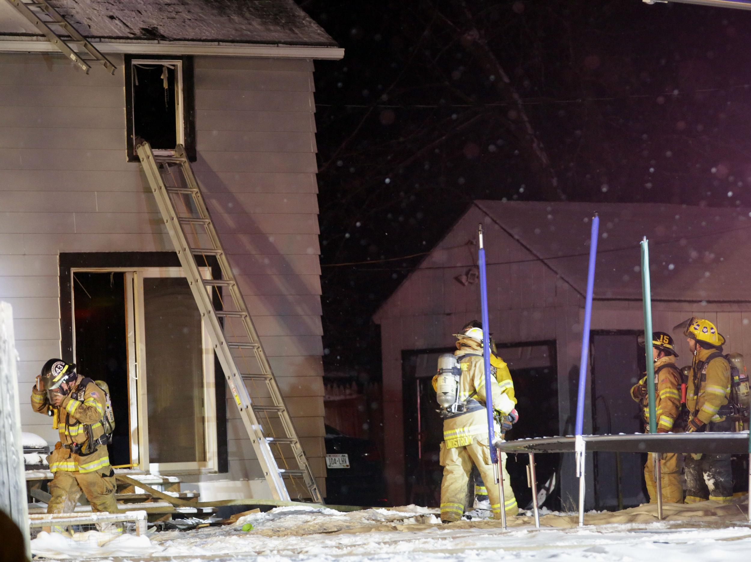 Firefighters pulled three children from the house but they died later in hospital