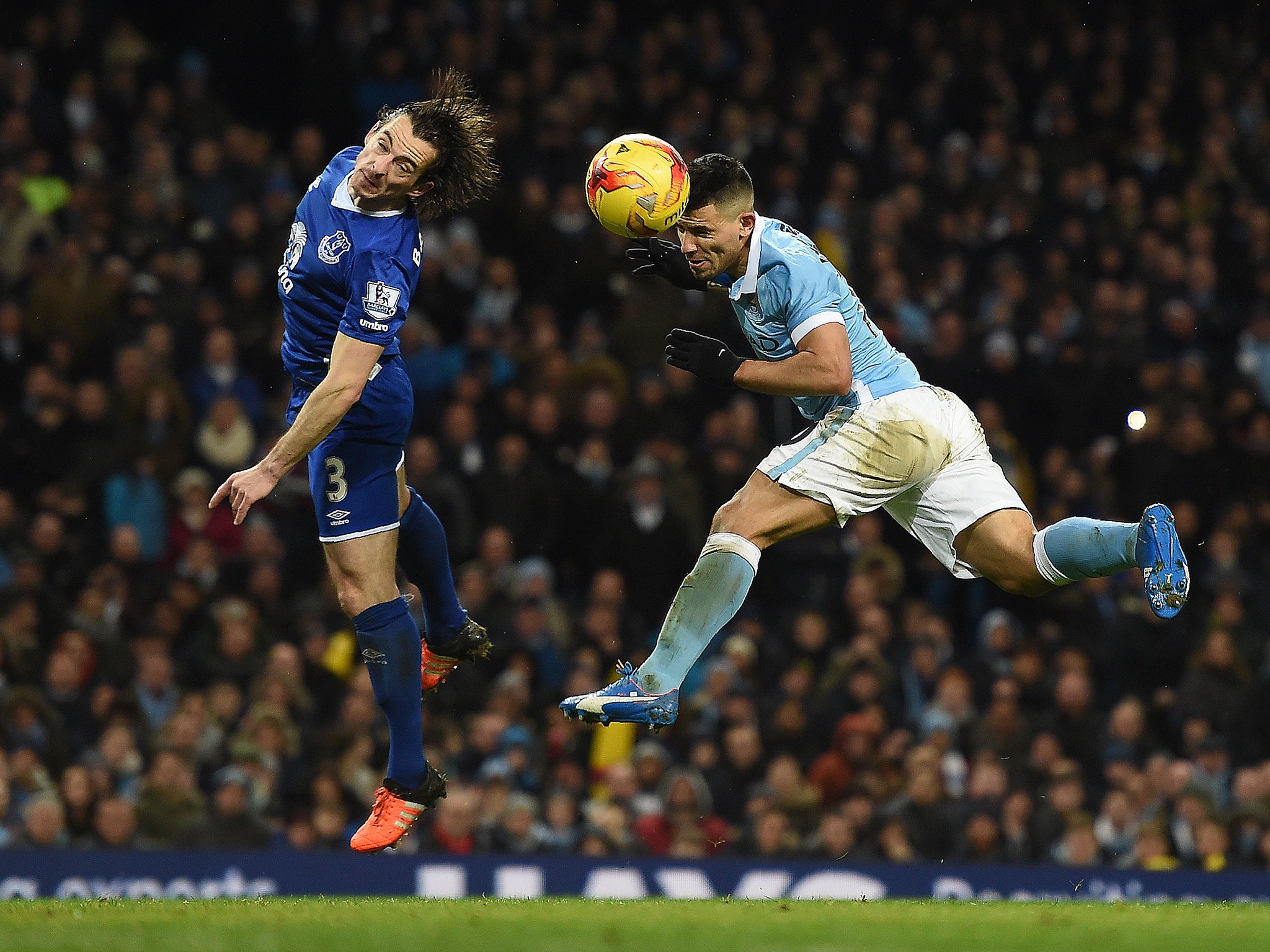 Sergio Aguero heads in City's winner