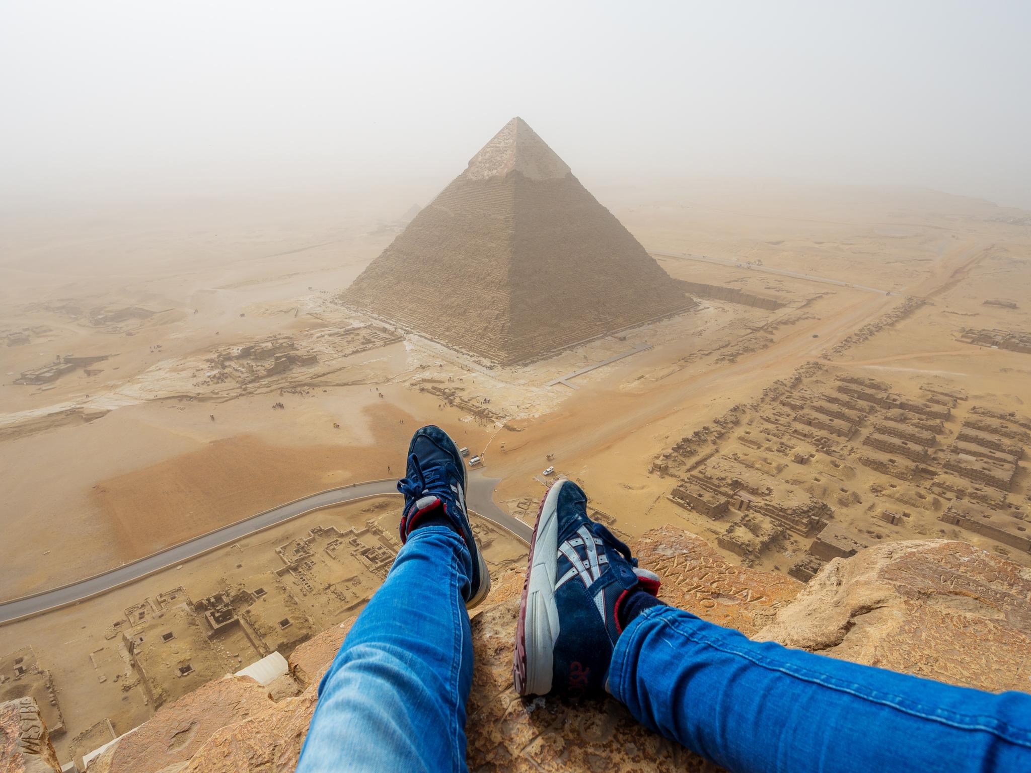 &#13;
View from the top of the Great Pyramid of Giza&#13;