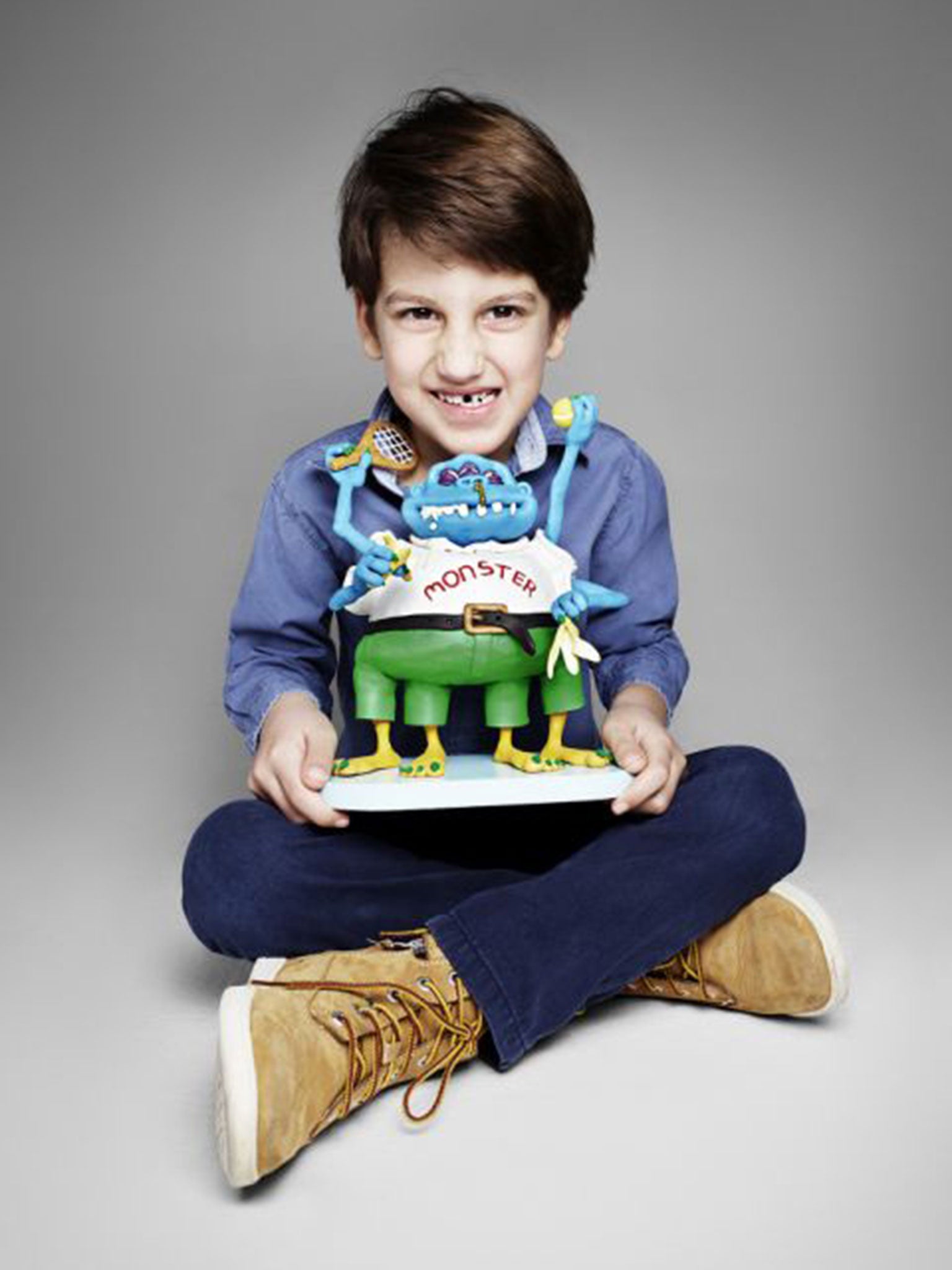 Aardman was responsible for bringing to life five-year-old Leo Georgiou’s friend Monster, a three-eyed creature with four blue arms and four yellow legs