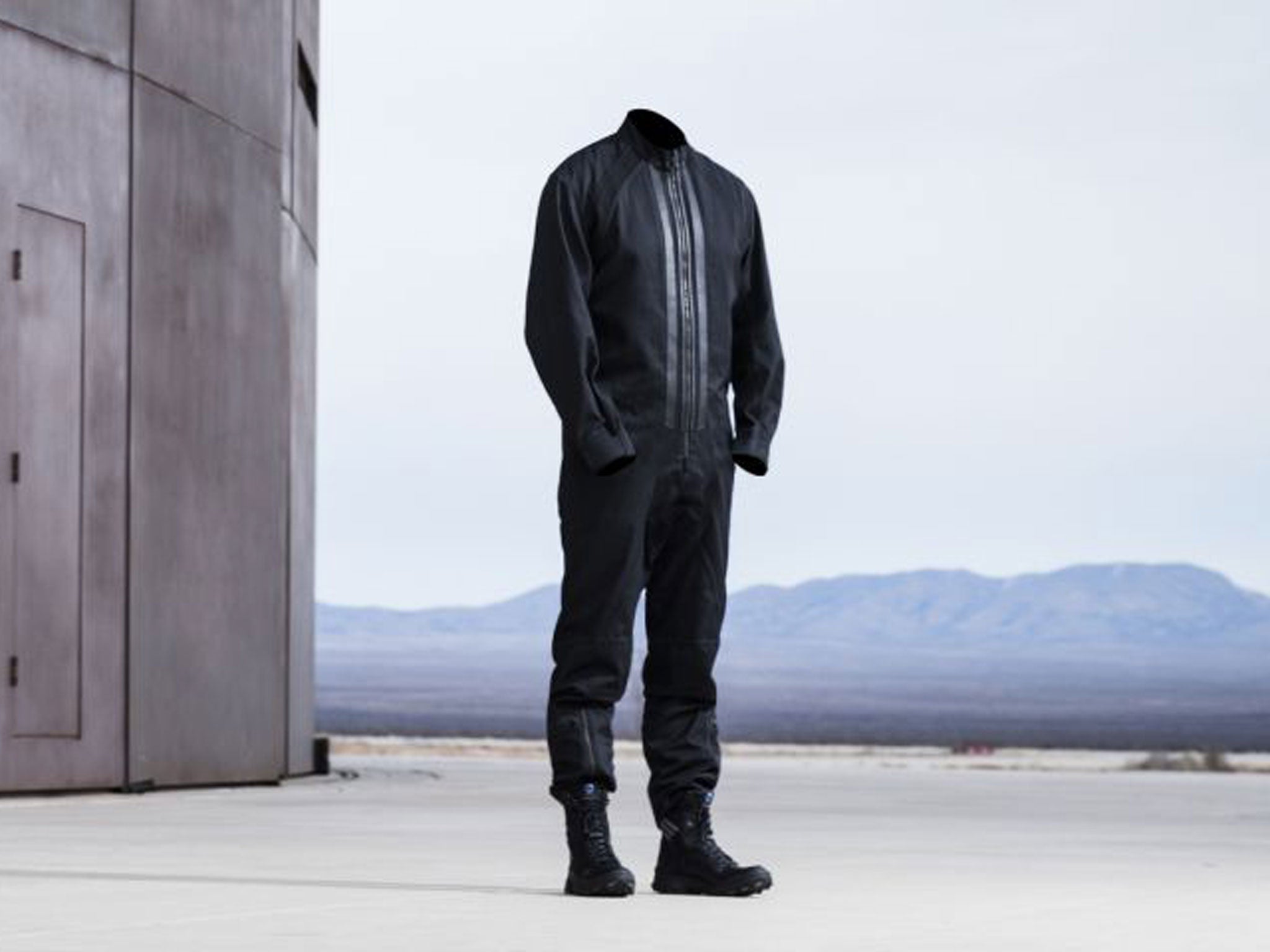 The flight suit designed for Virgin Galactic by Japanese designer Yohji Yamamoto