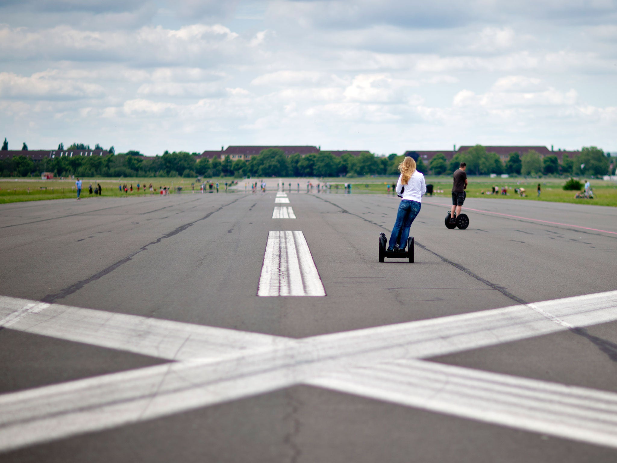 Disused railway lines reconfigured as cycle paths is one thing. But disused international airport runways is quite another