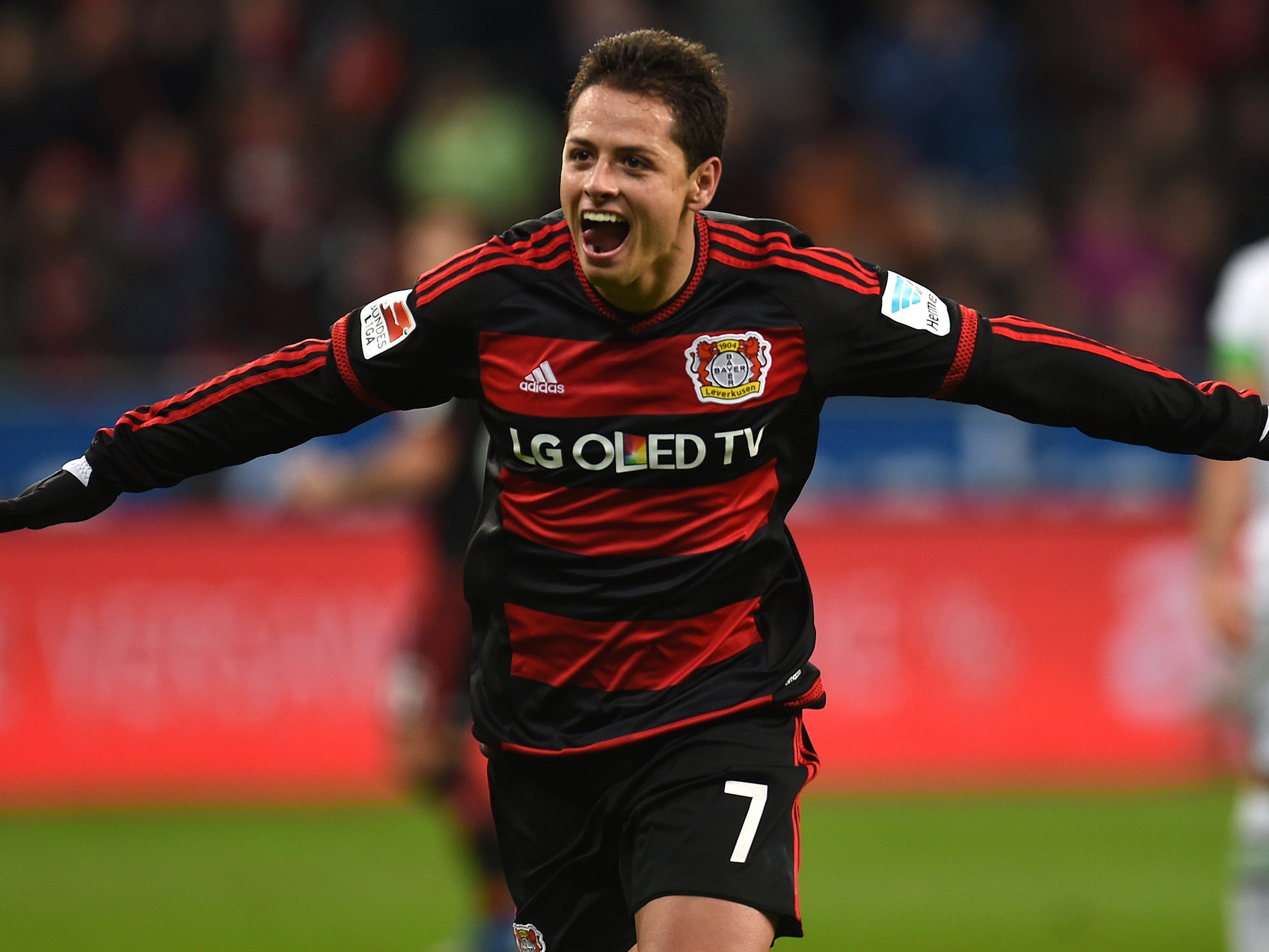 Bayer Leverkusen forward Javier Hernandez