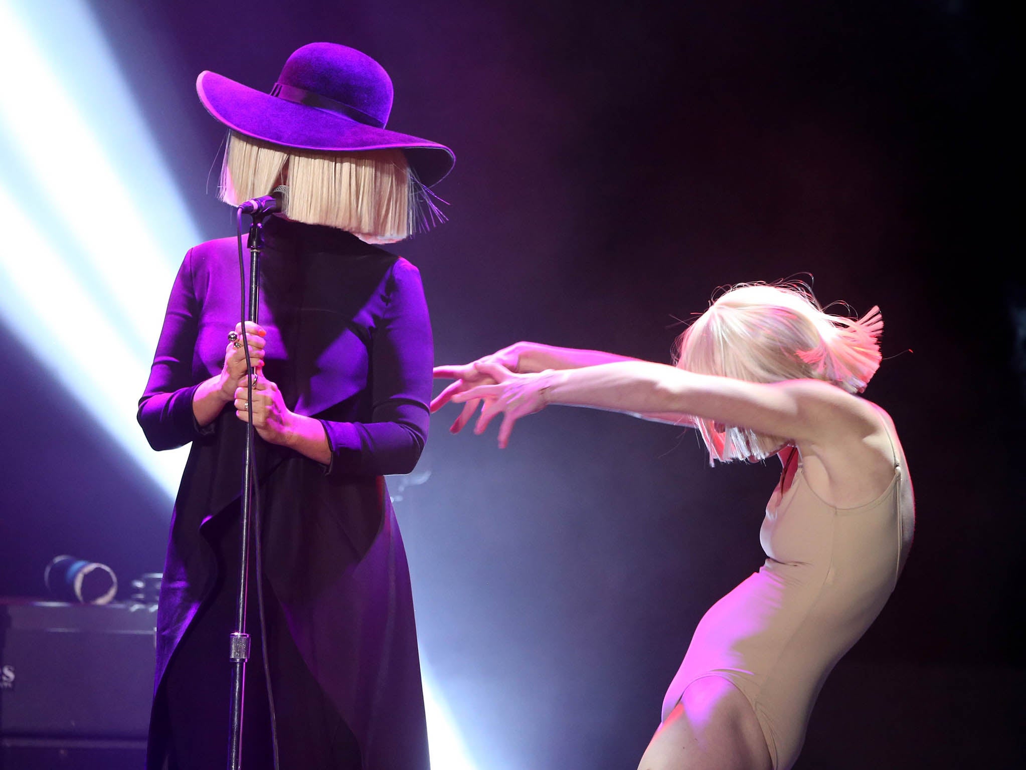 Musician Sia and dancer Denna Thomsen perform at An Evening with Women benefiting the Los Angeles LGBT Center