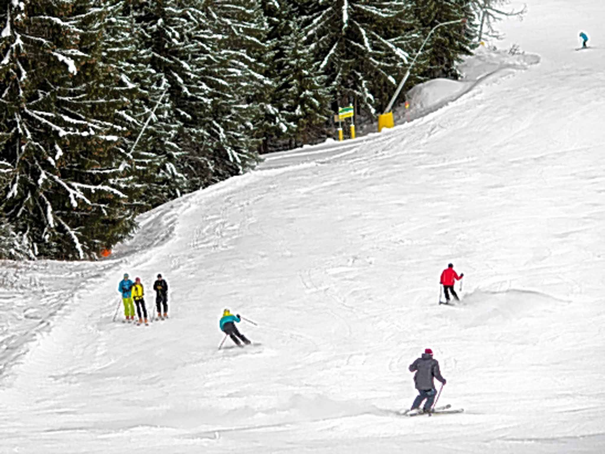 All white now: Schladming, Austria, has good conditions (EPA)